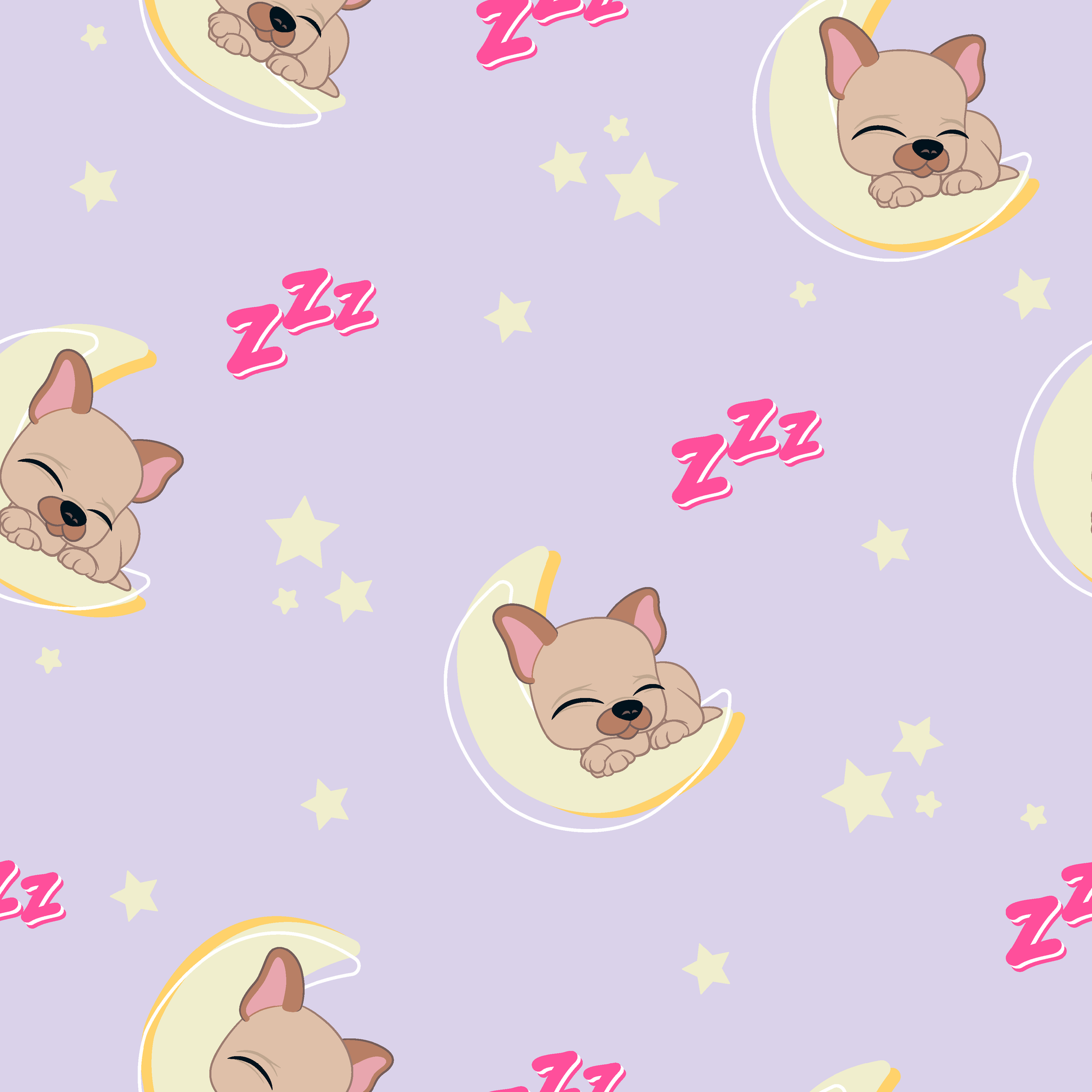 Hasbro Littliest Pet Shop Frenchie Snooze on Lavender Wallpaper