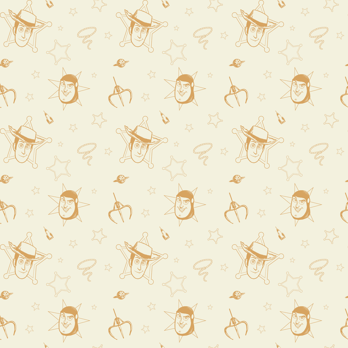 Disney and Pixar Toy Story Infinity on Yellow Wallpaper