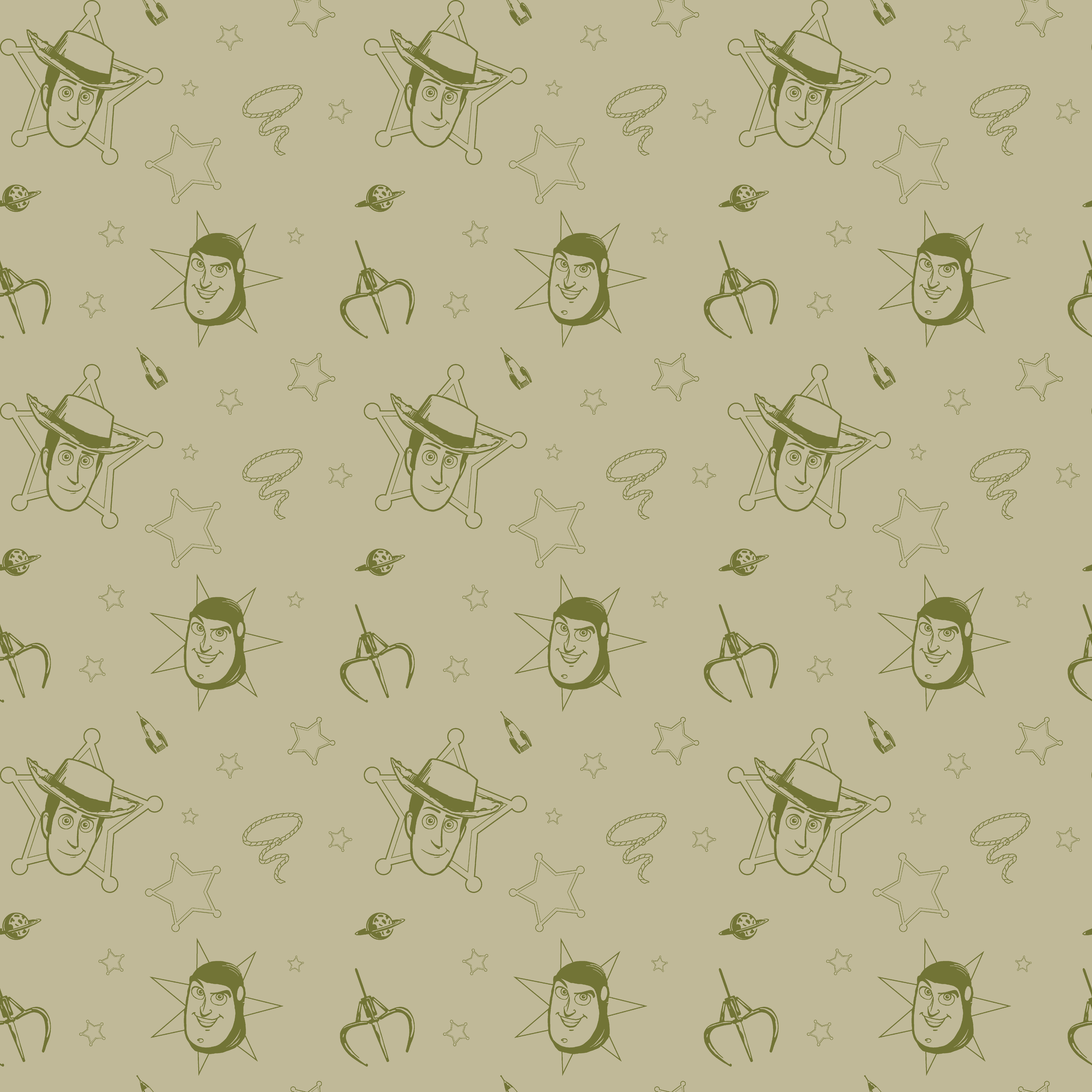 Disney and Pixar Toy Story Infinity on Green Wallpaper