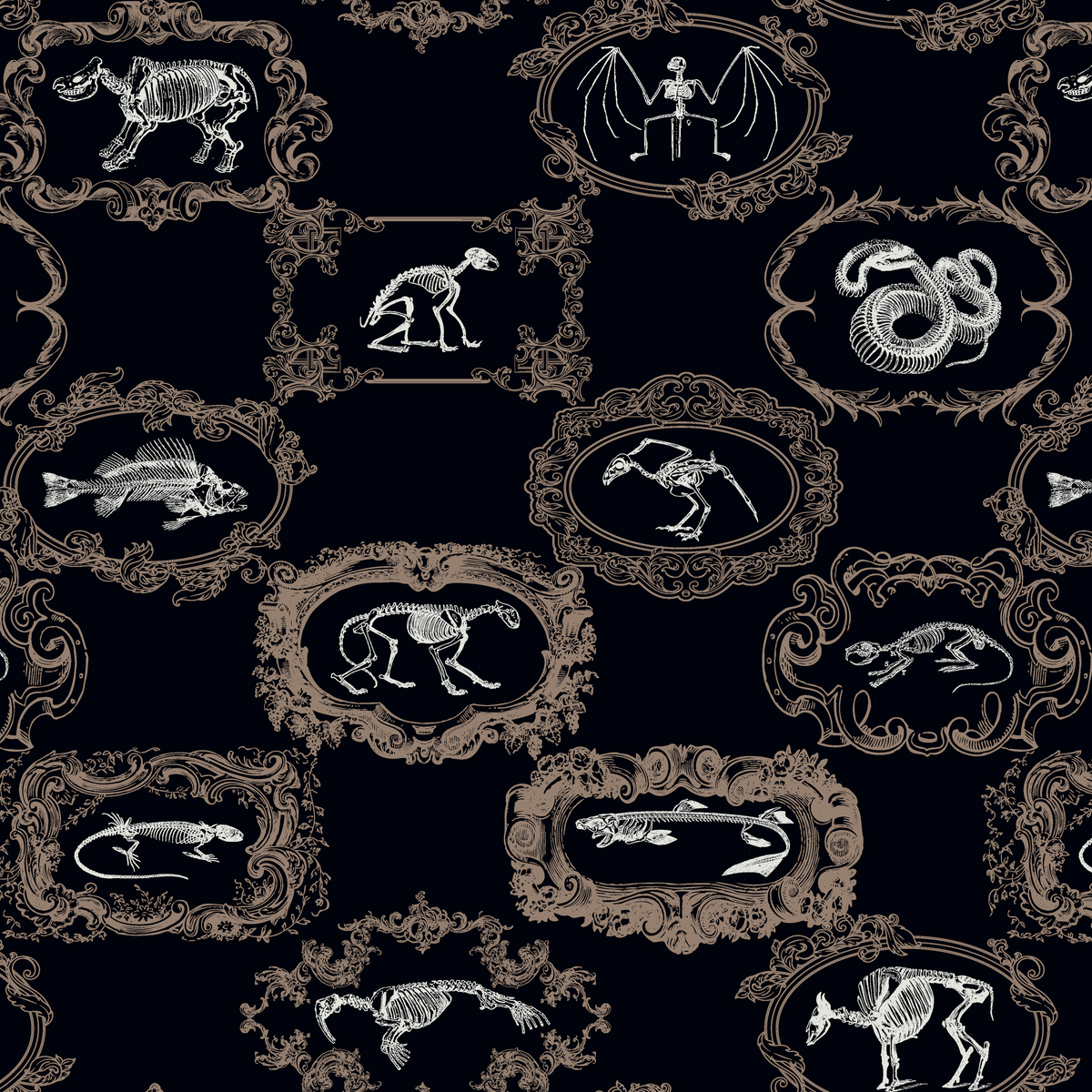 Disney Haunted Mansion Pet Portraits on Black Wallpaper
