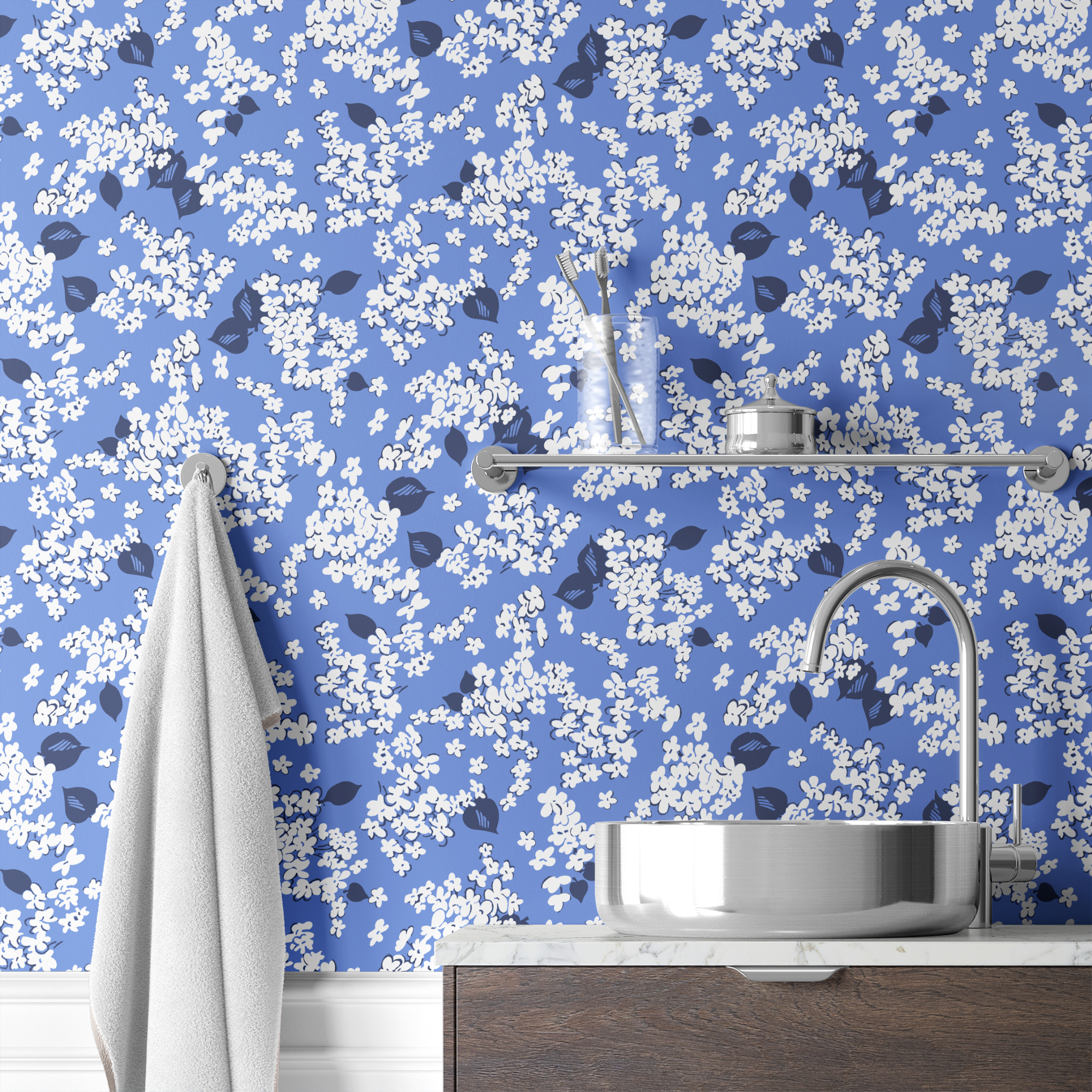 wallpaper bath mockup