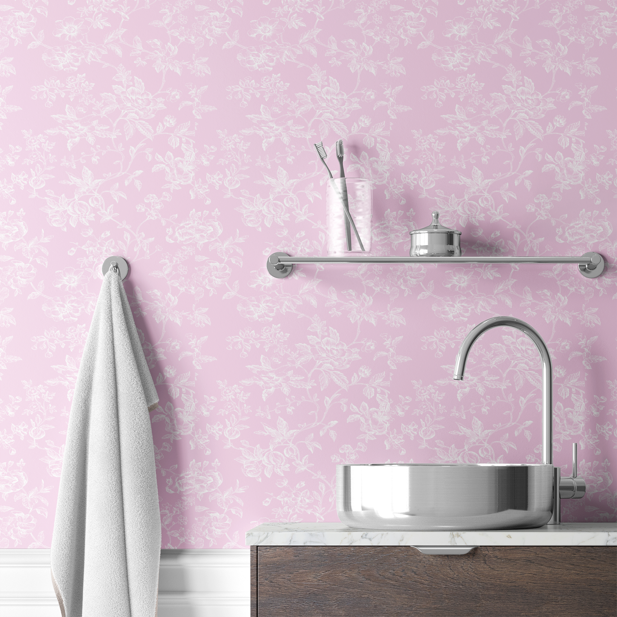 wallpaper bath mockup