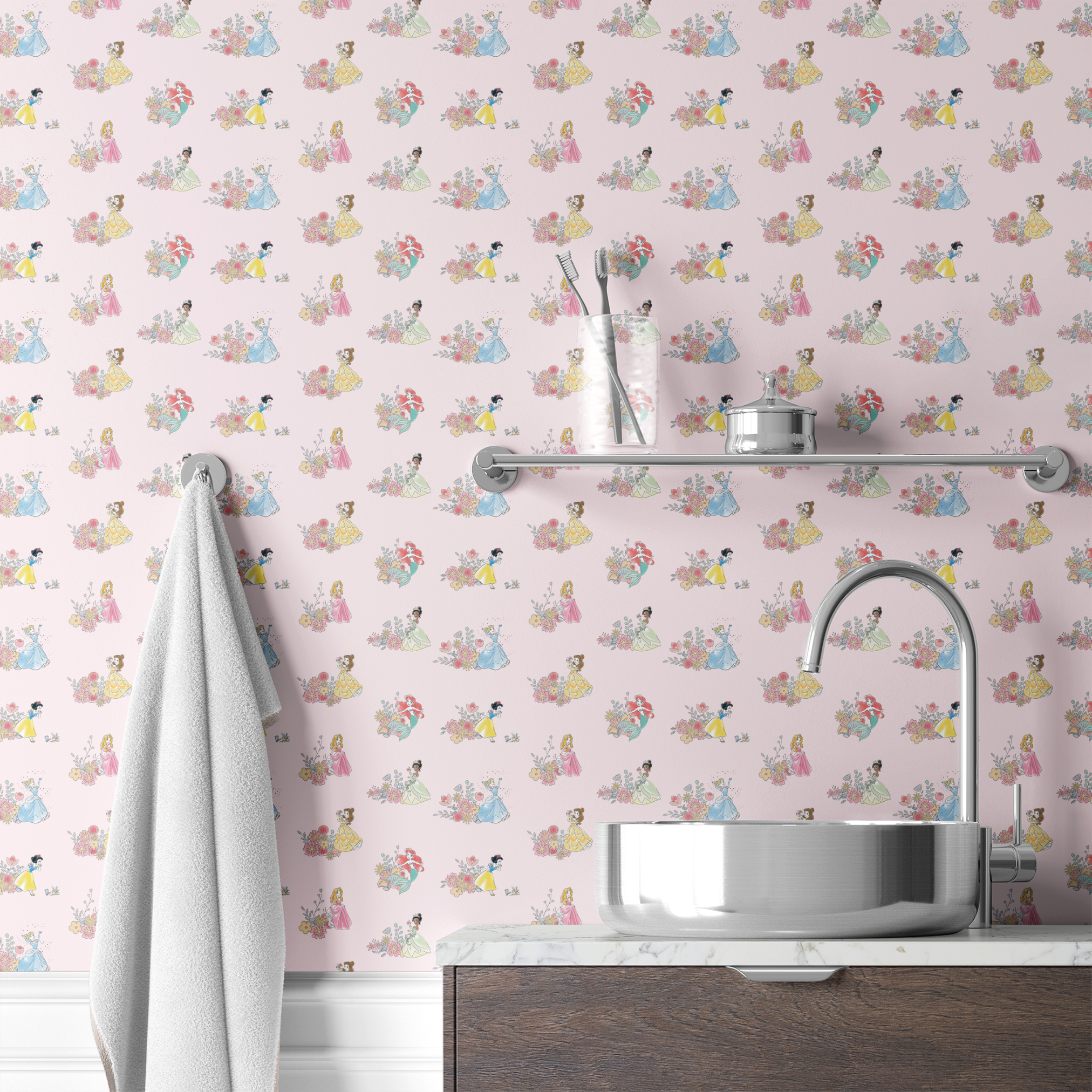  wallpaper bath mockup