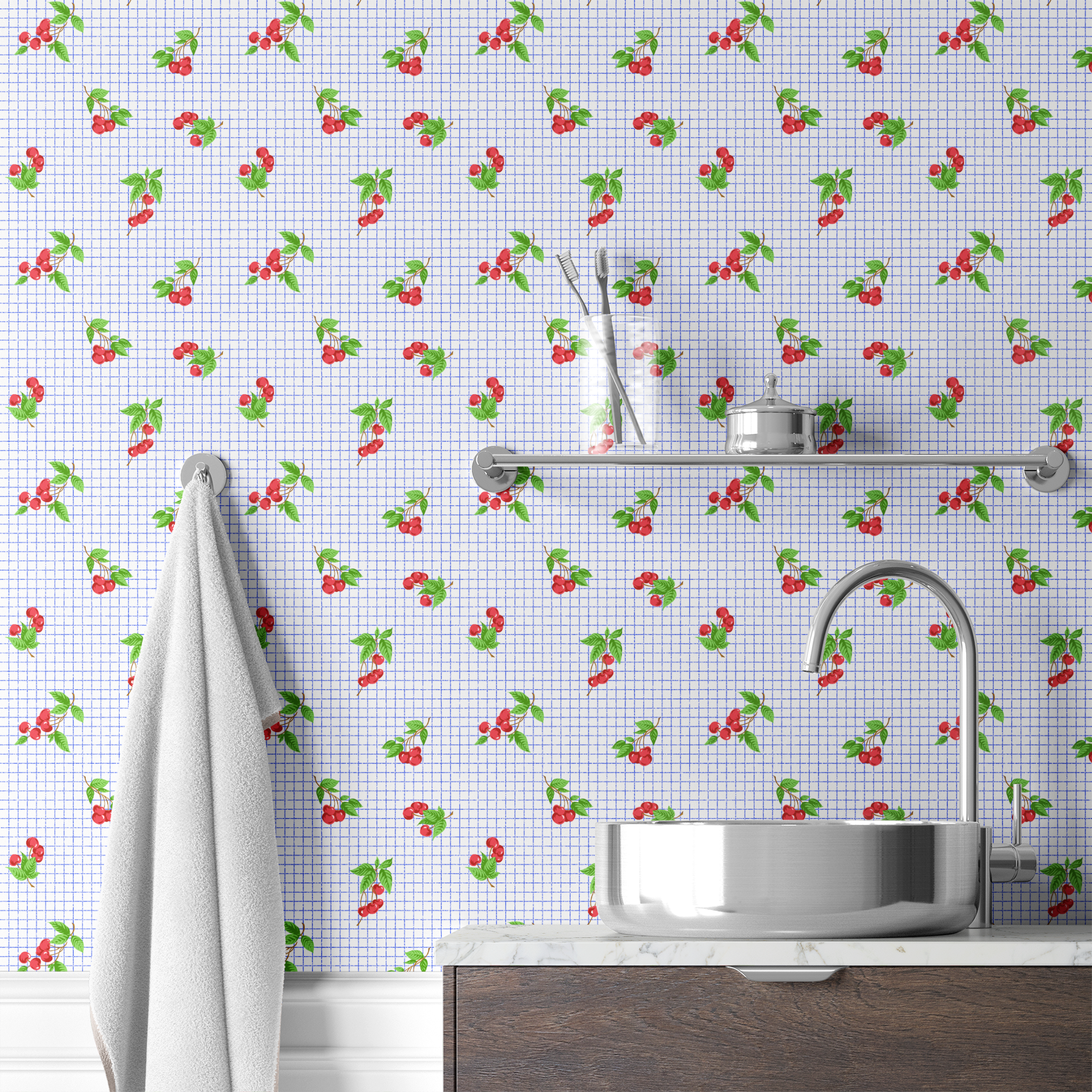  wallpaper bath mockup