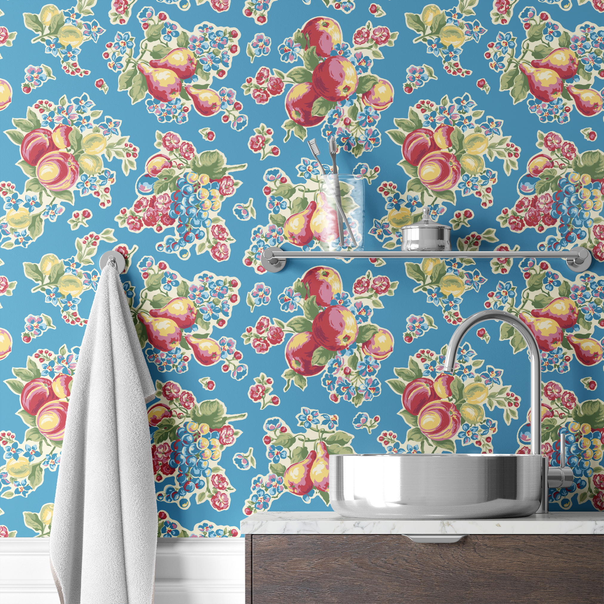 wallpaper bath mockup