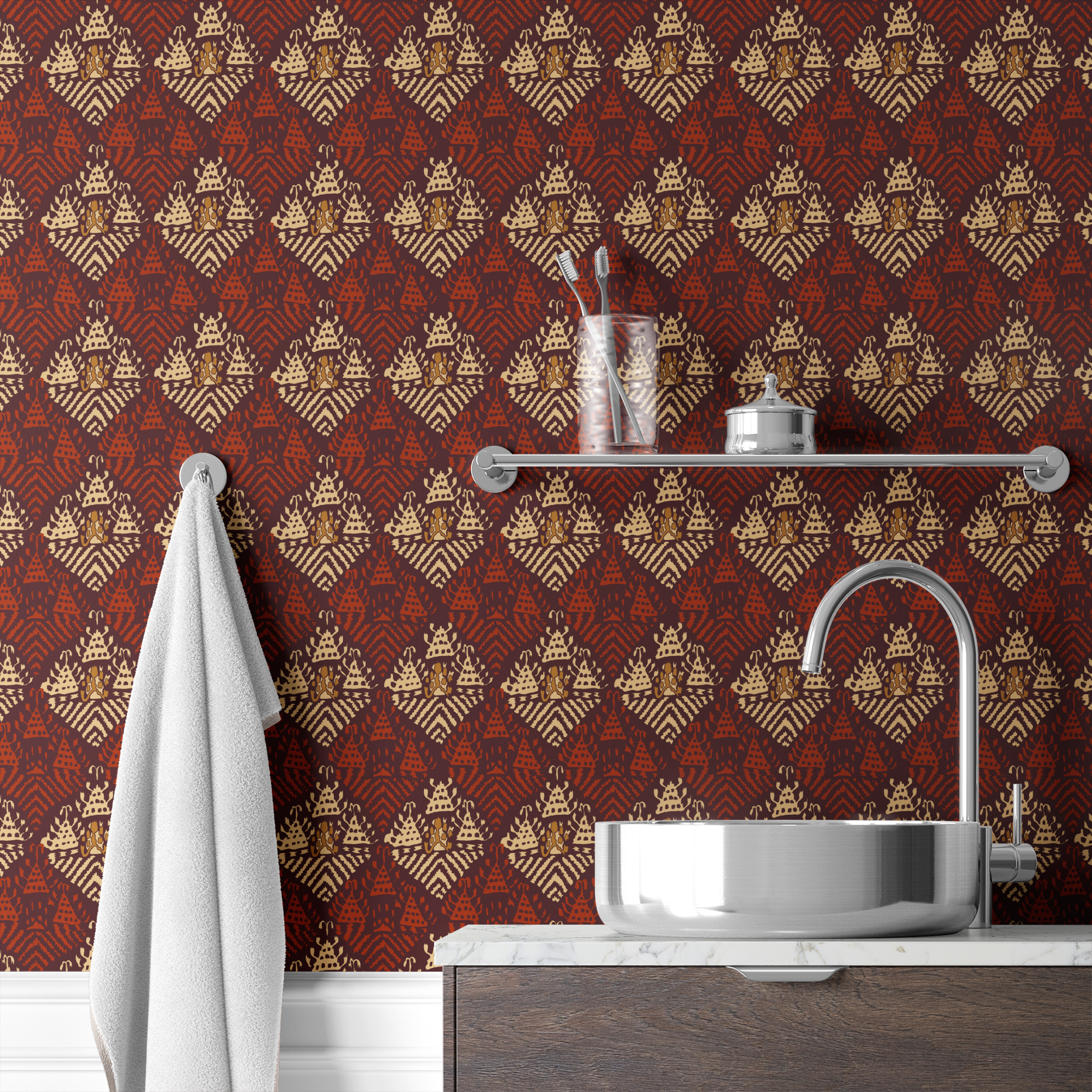  wallpaper bath mockup