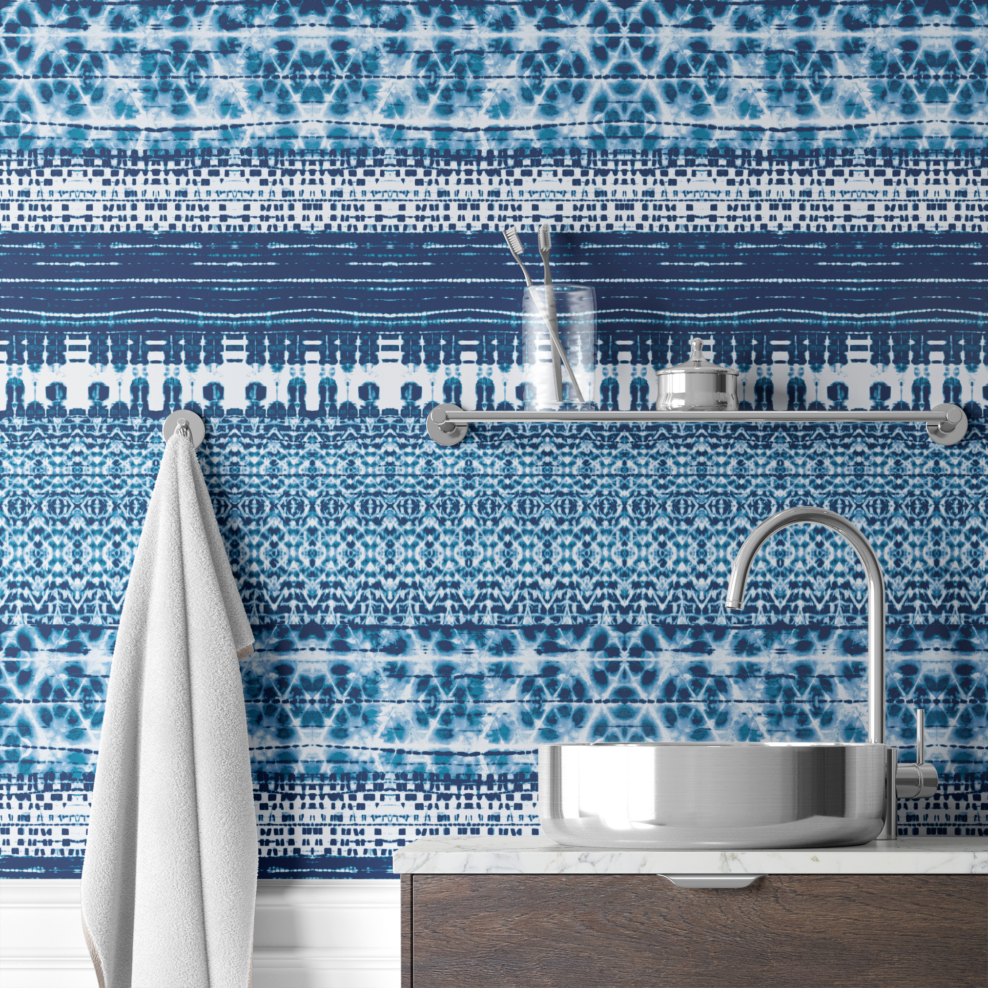  wallpaper bath mockup