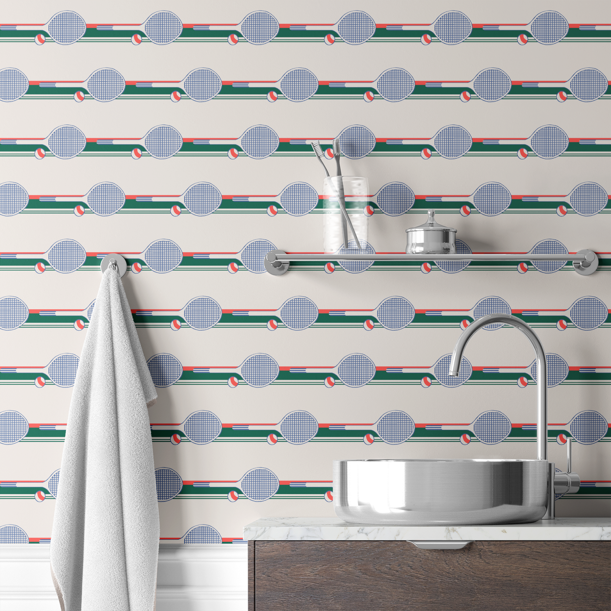 wallpaper bath mockup