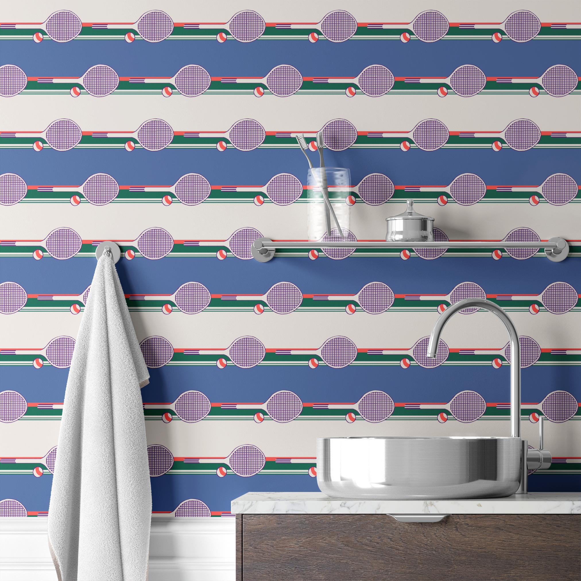 wallpaper bath mockup
