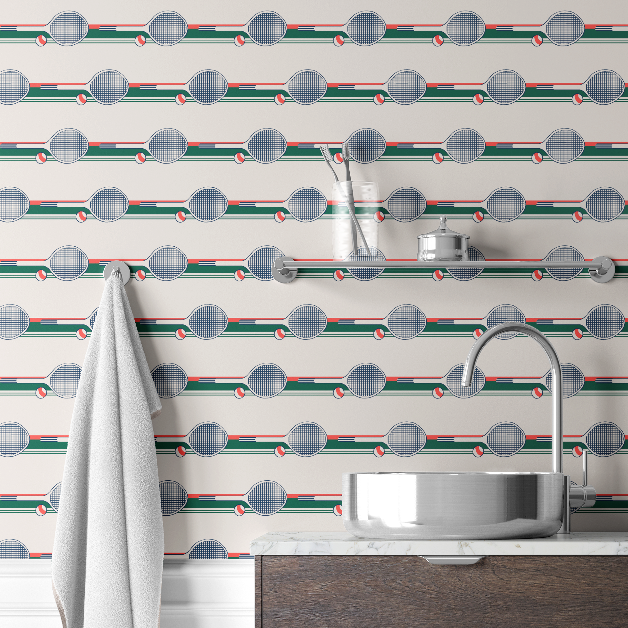 wallpaper bath mockup