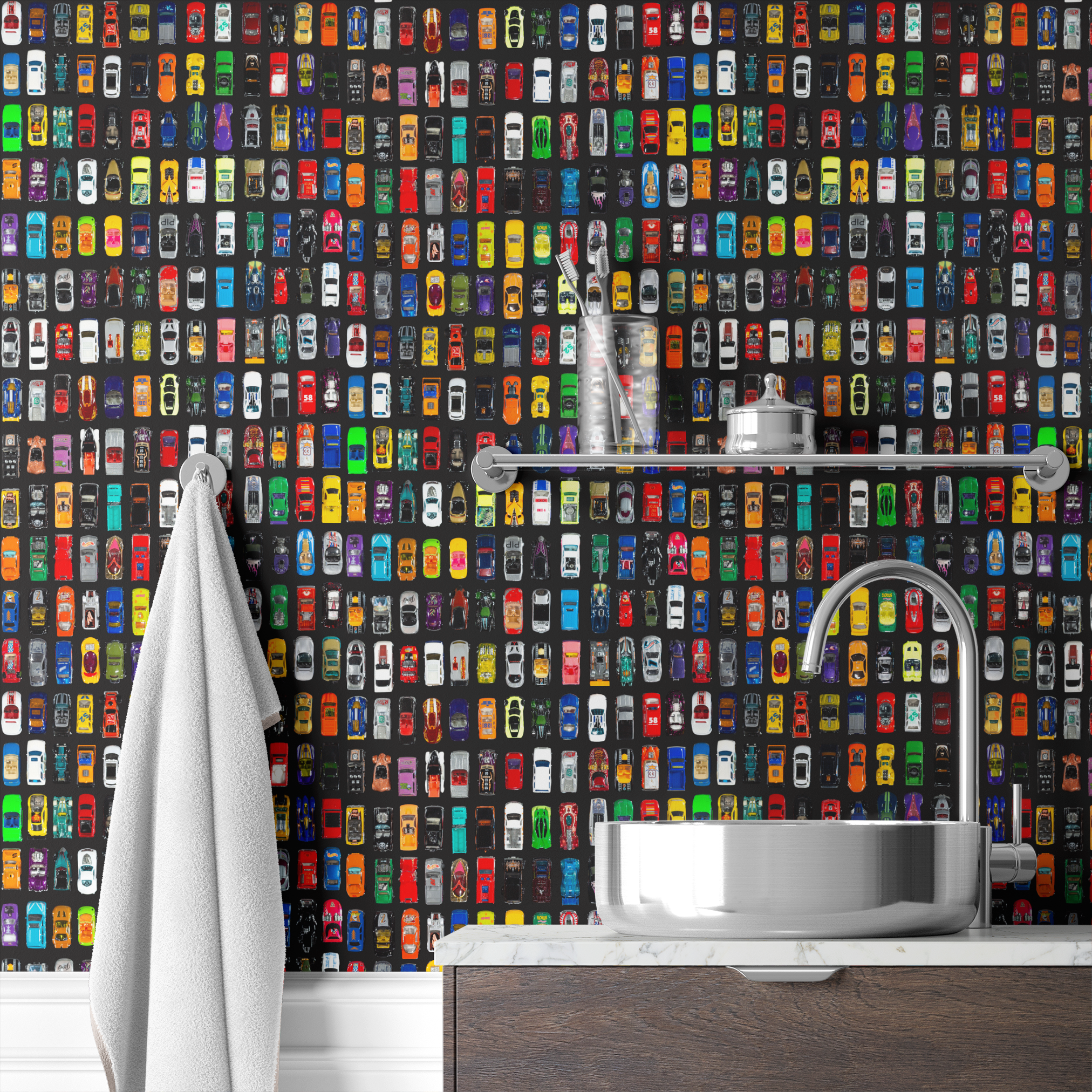 wallpaper bath mockup