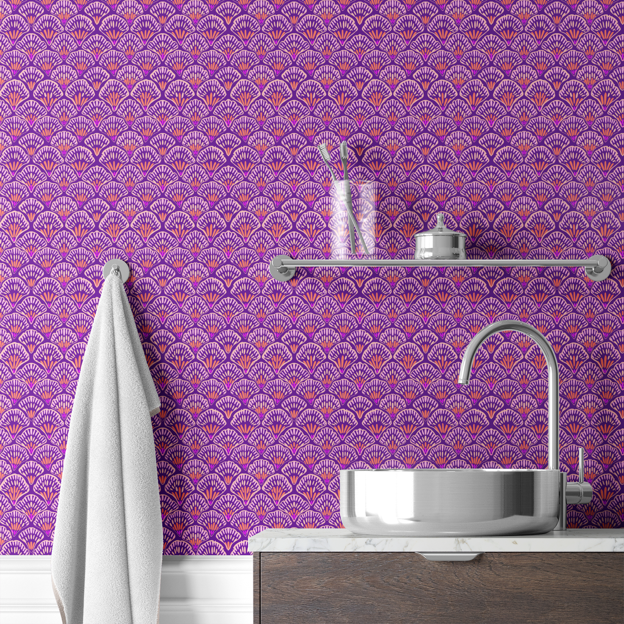  wallpaper bath mockup