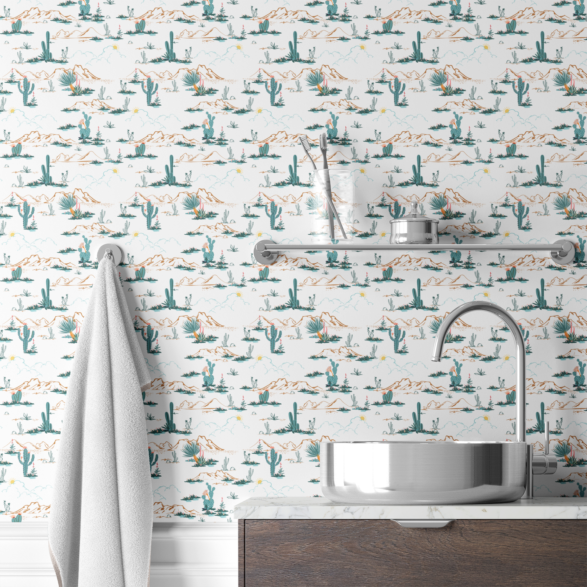  wallpaper bath mockup