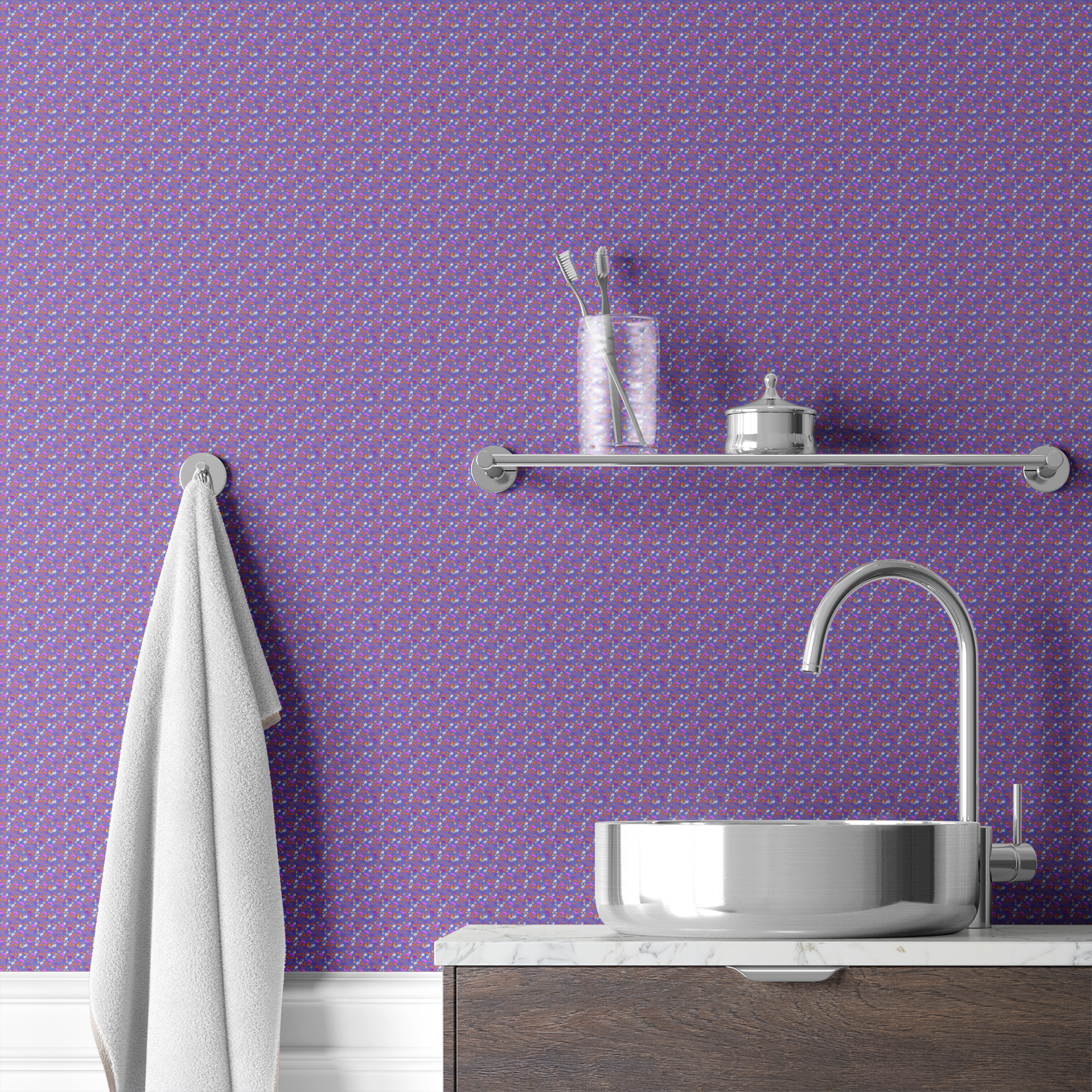  wallpaper bath mockup