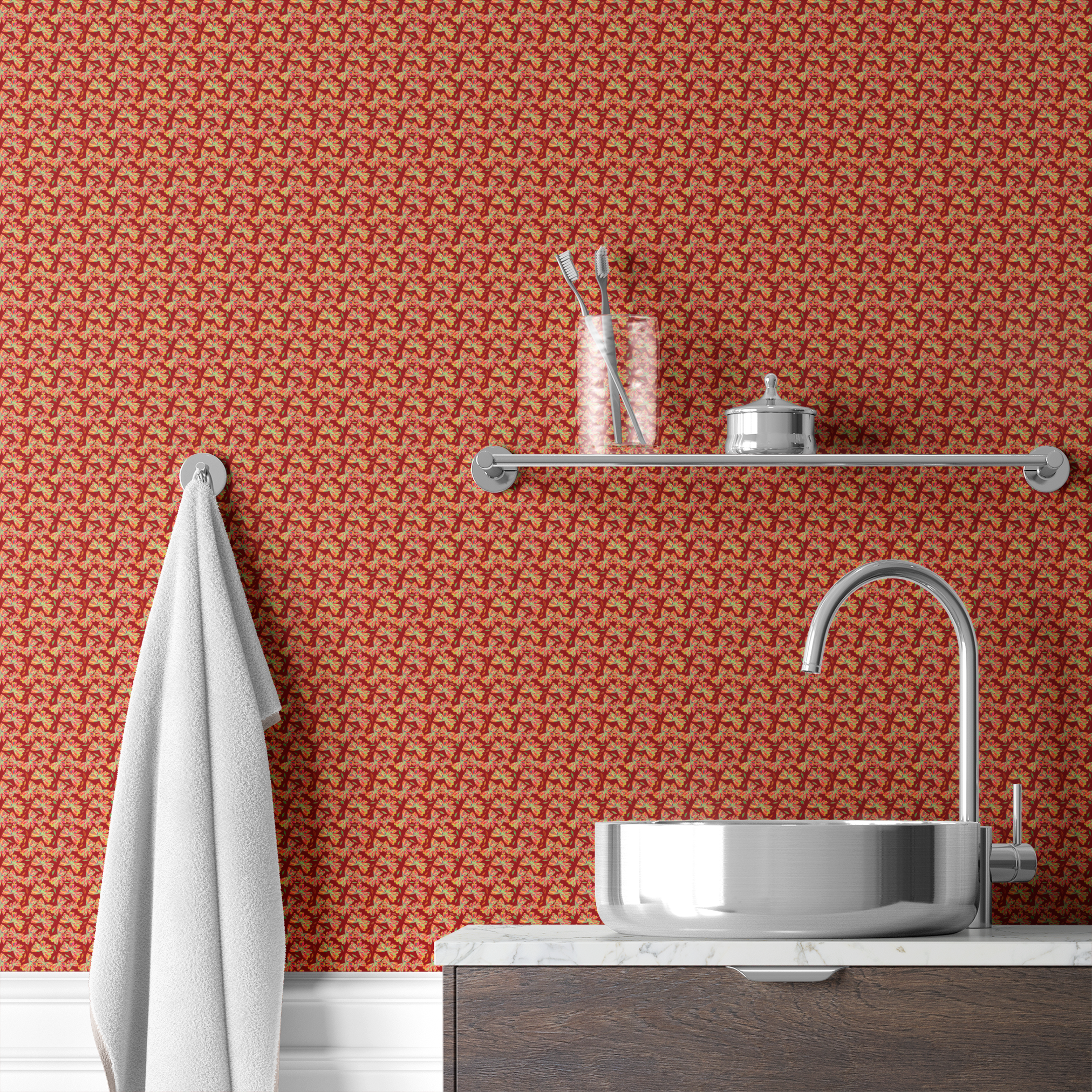  wallpaper bath mockup