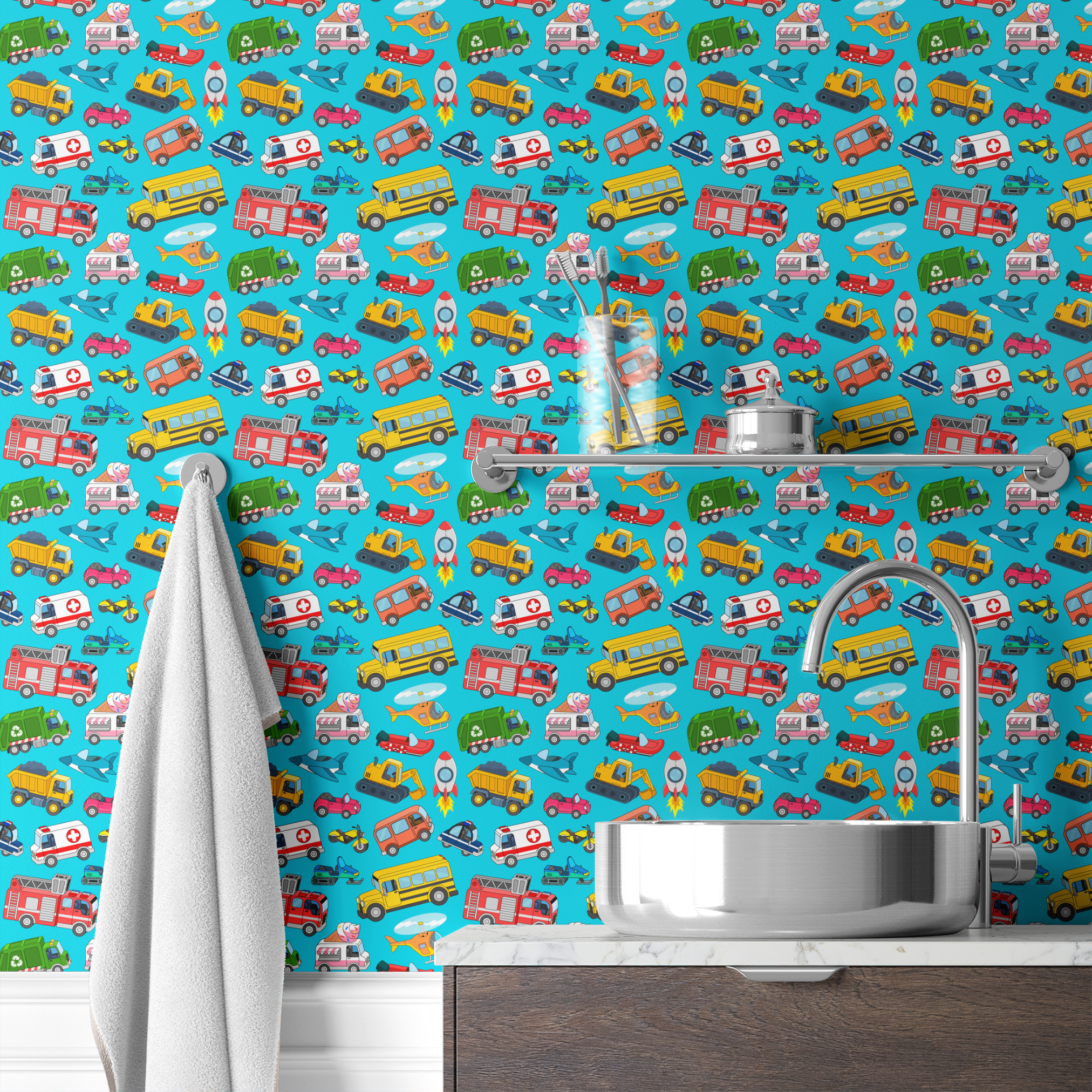  wallpaper bath mockup