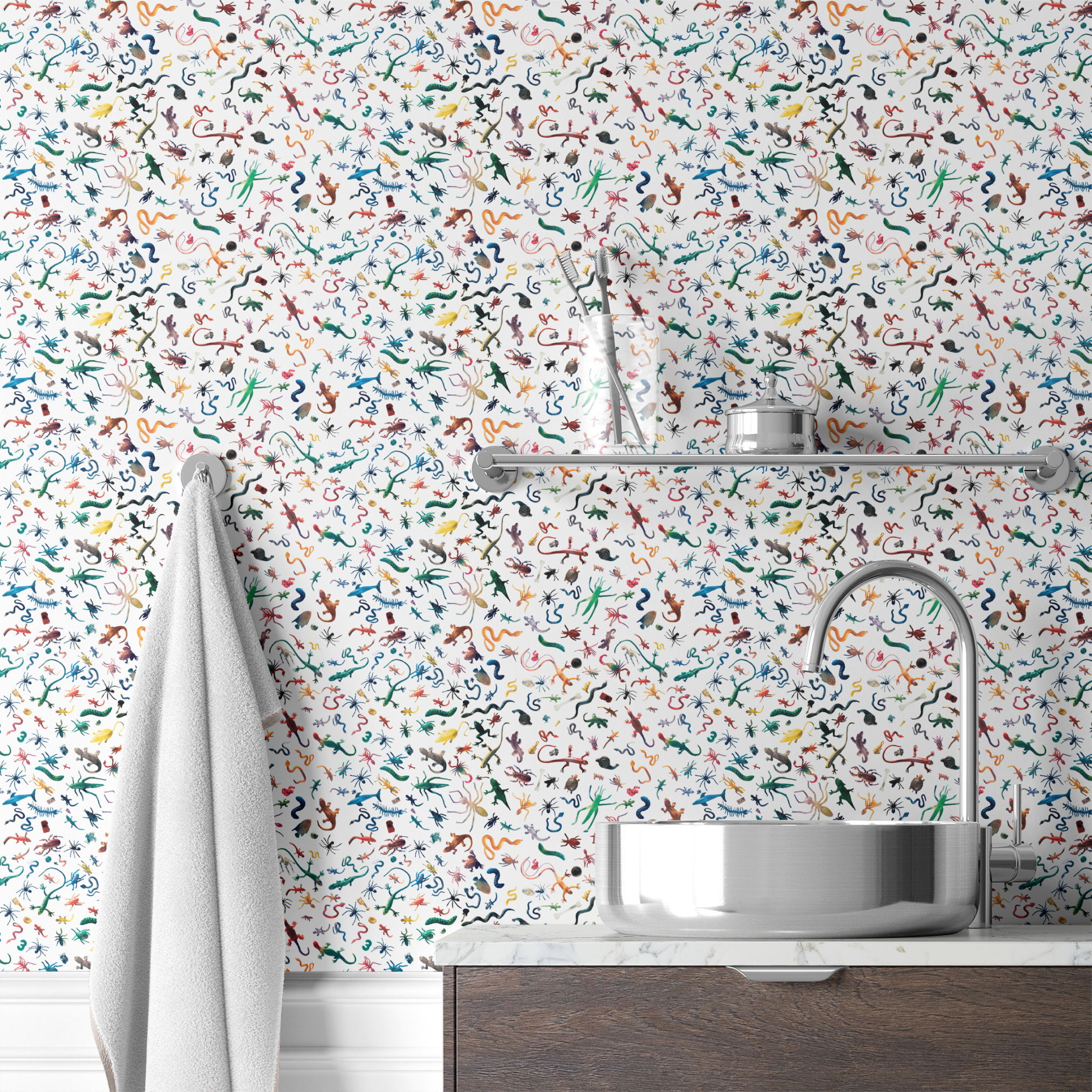  wallpaper bath mockup