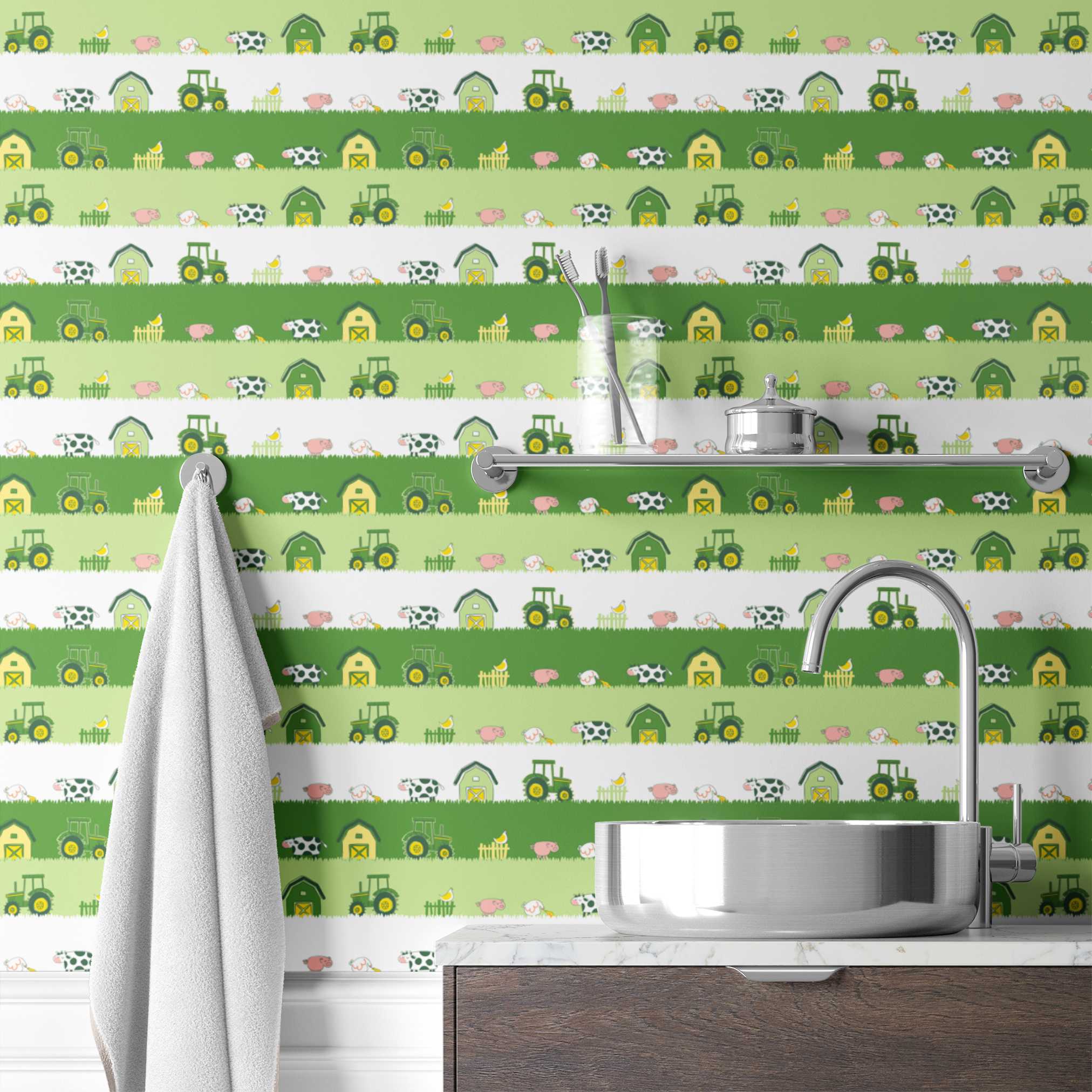  wallpaper bath mockup