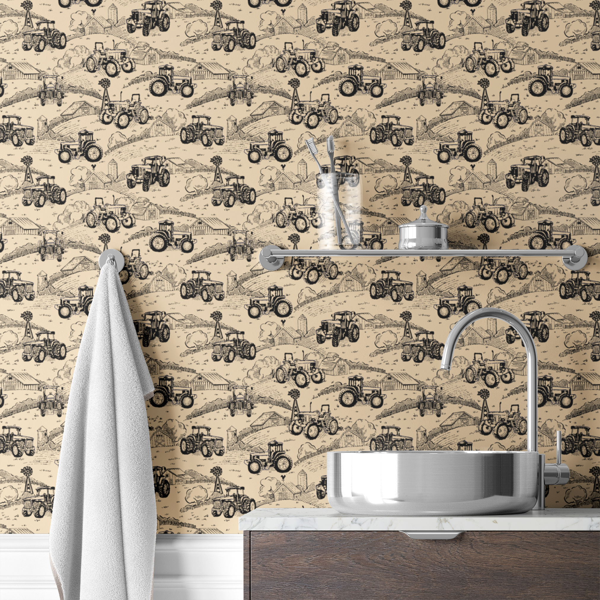  wallpaper bath mockup