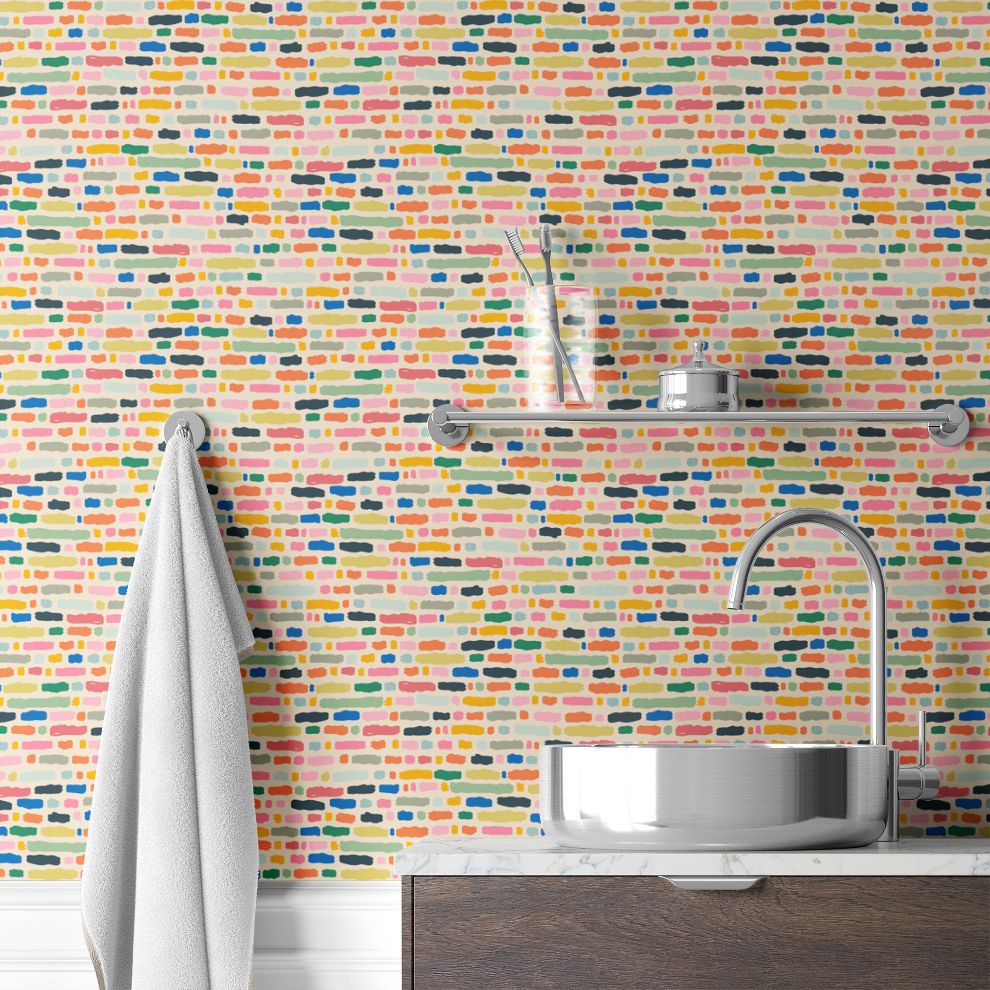  wallpaper bath mockup