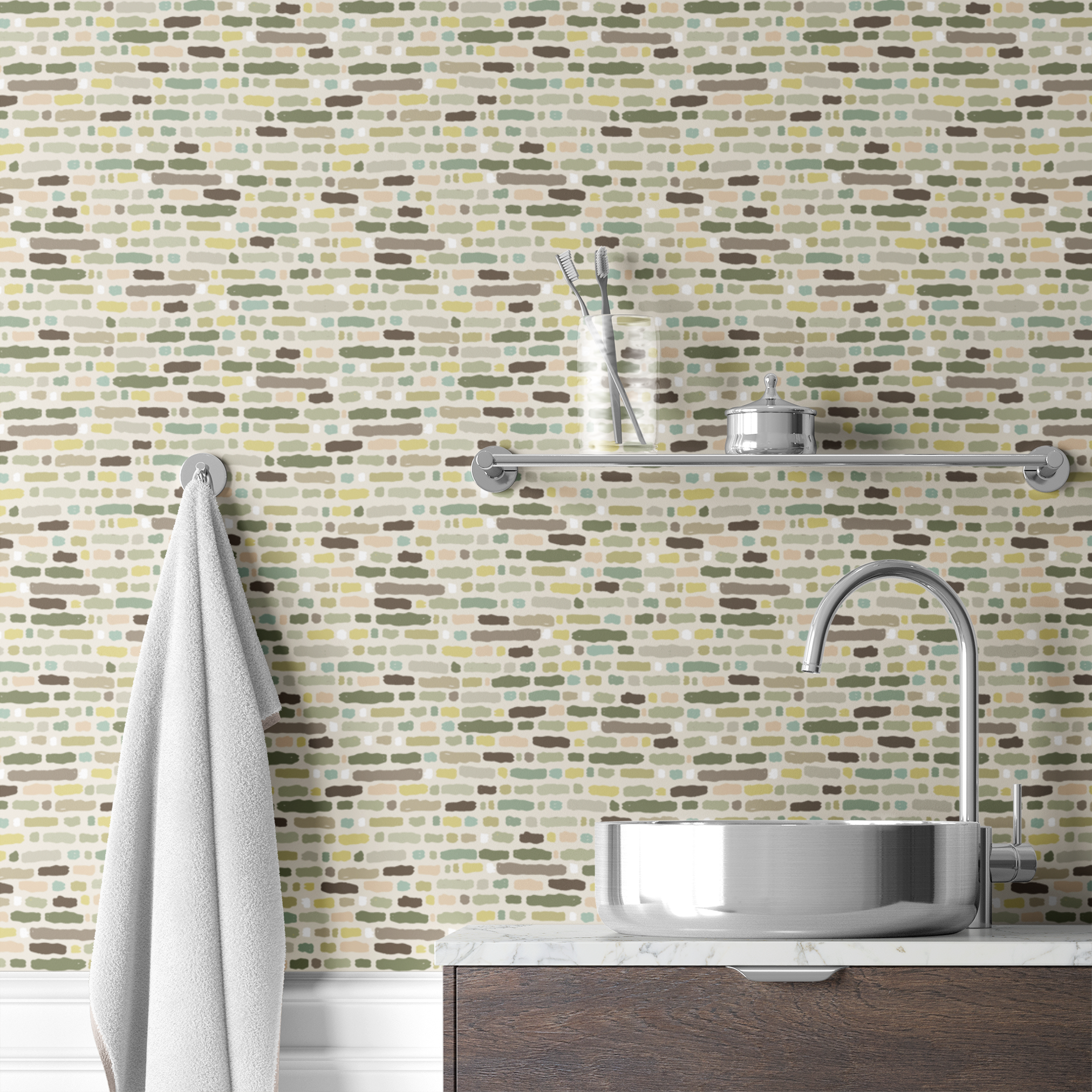  wallpaper bath mockup