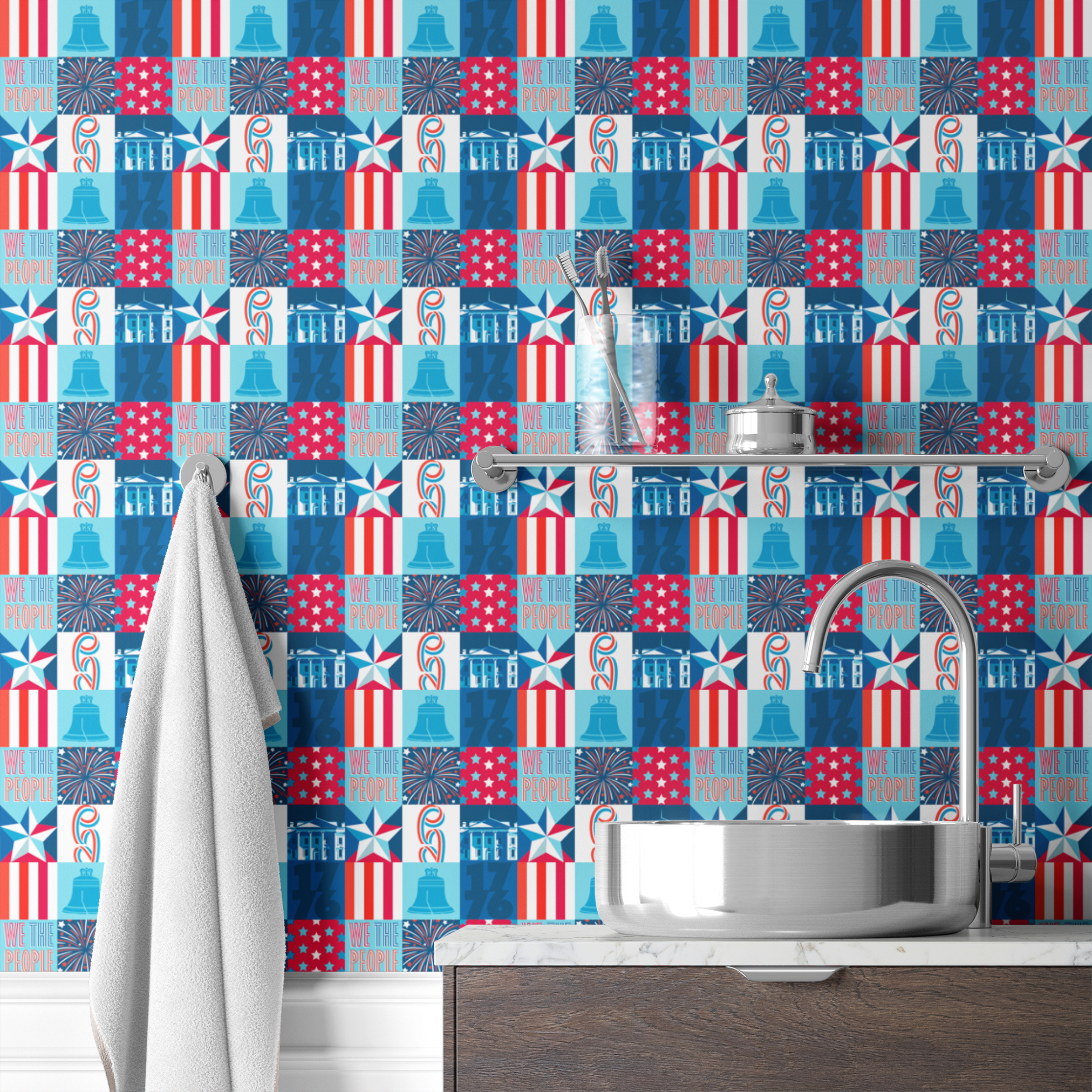  wallpaper bath mockup