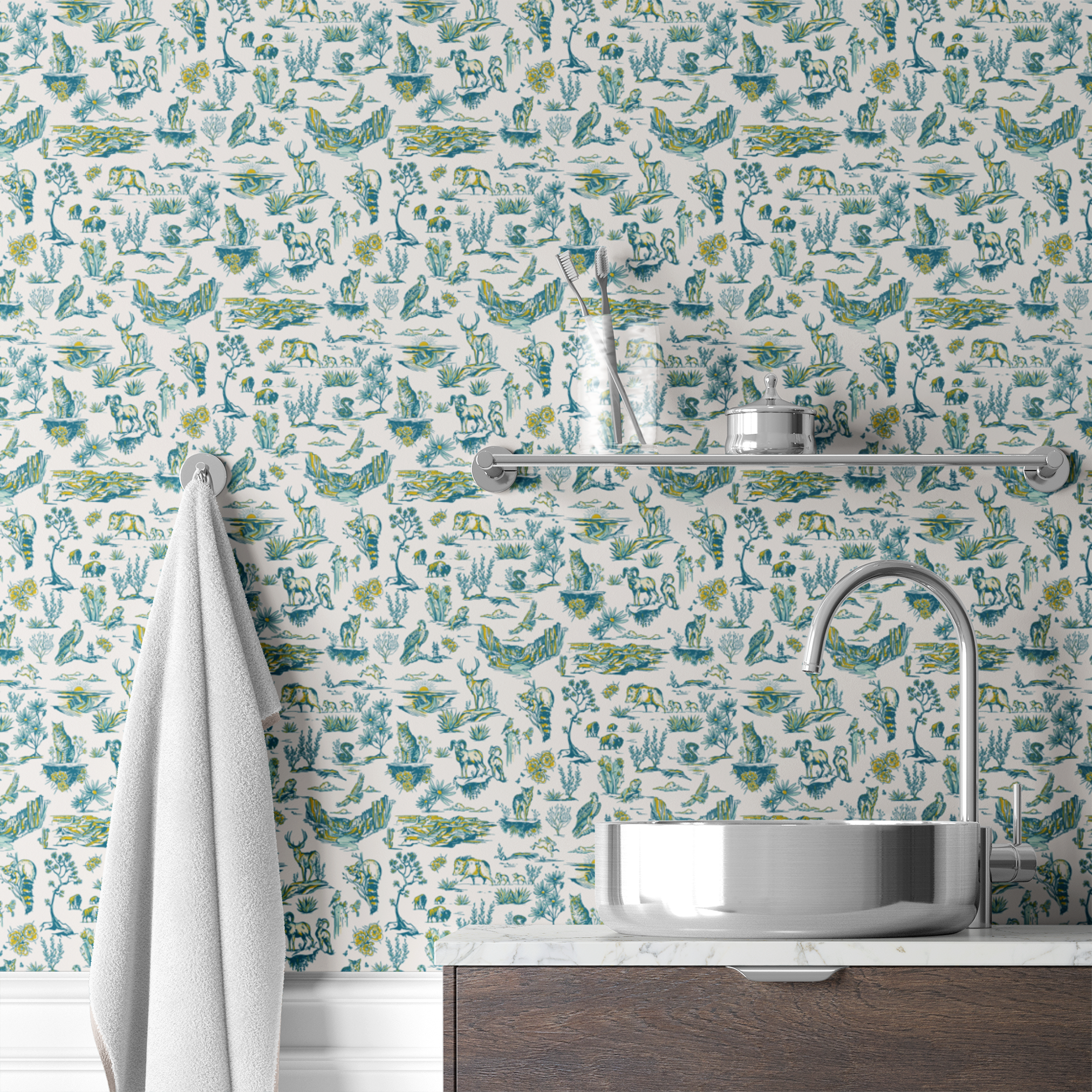 wallpaper bath mockup