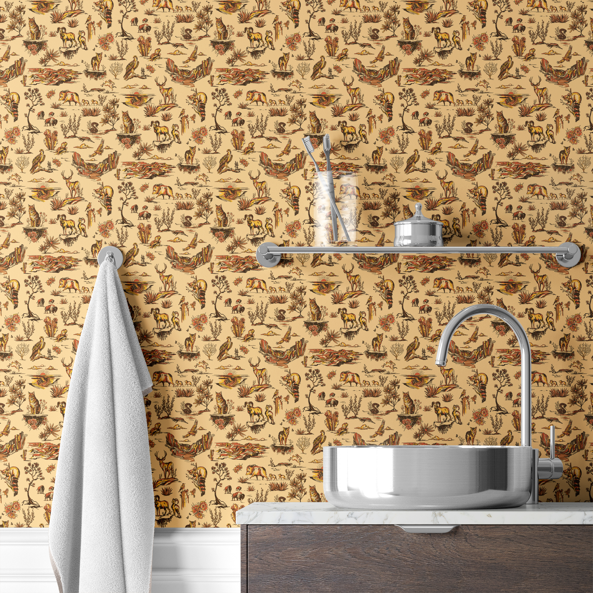  wallpaper bath mockup