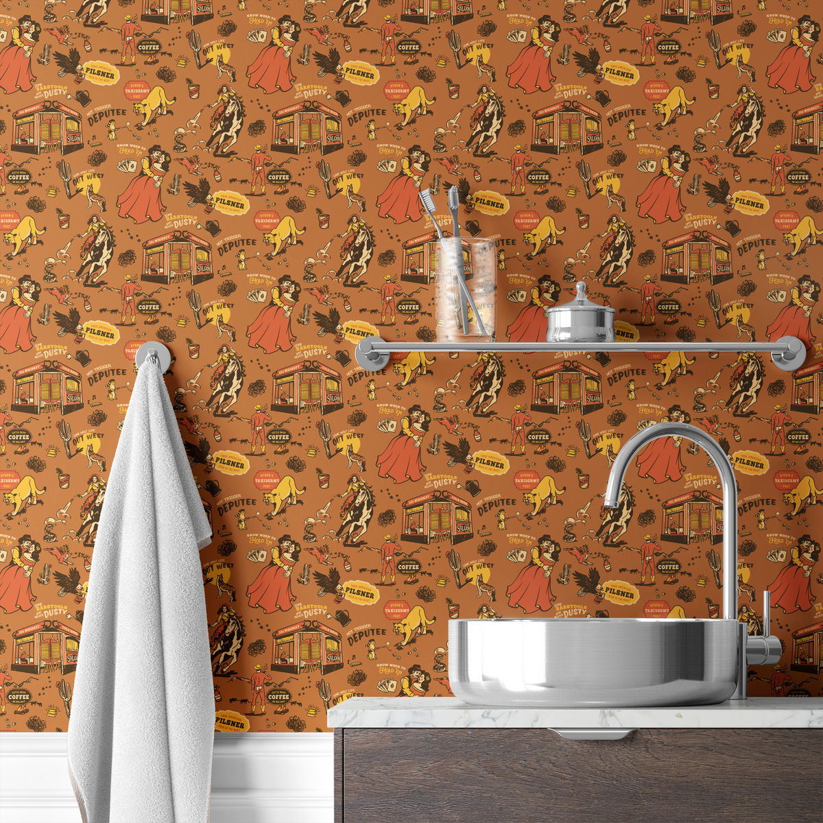  wallpaper bath mockup