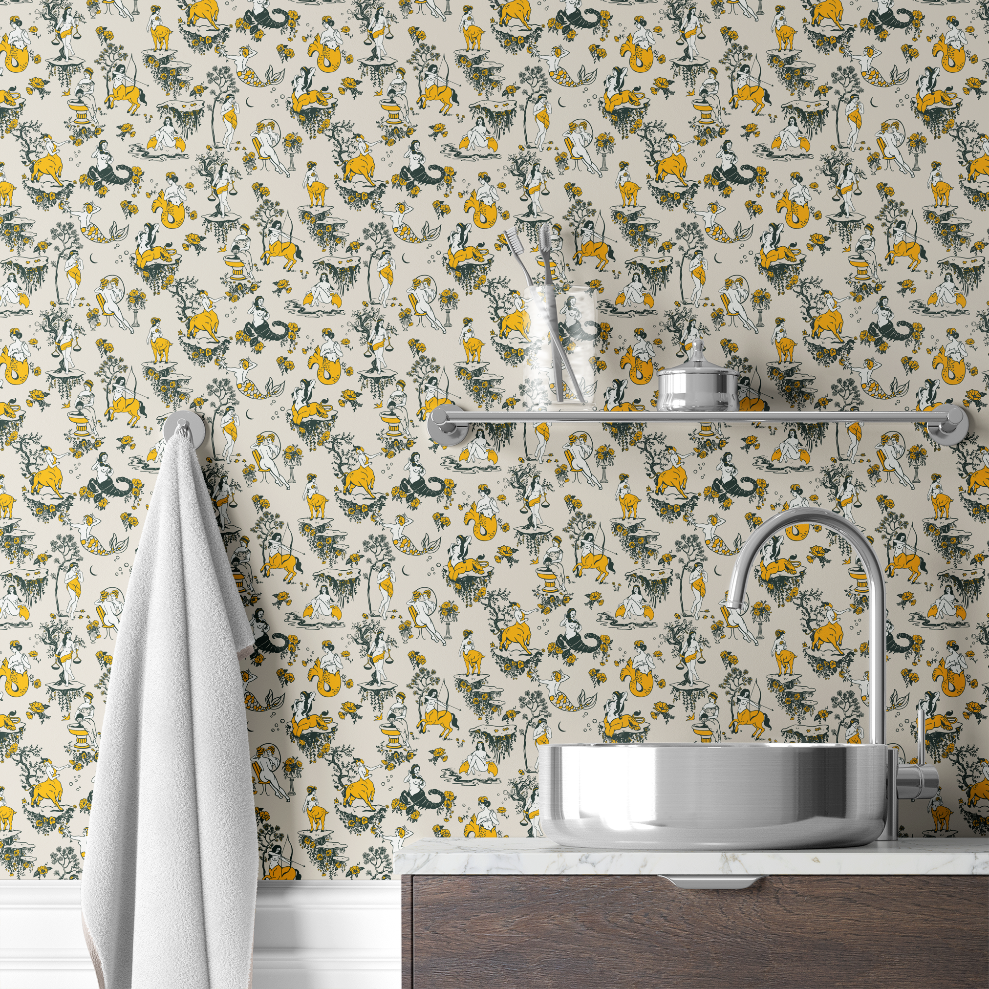  wallpaper bath mockup