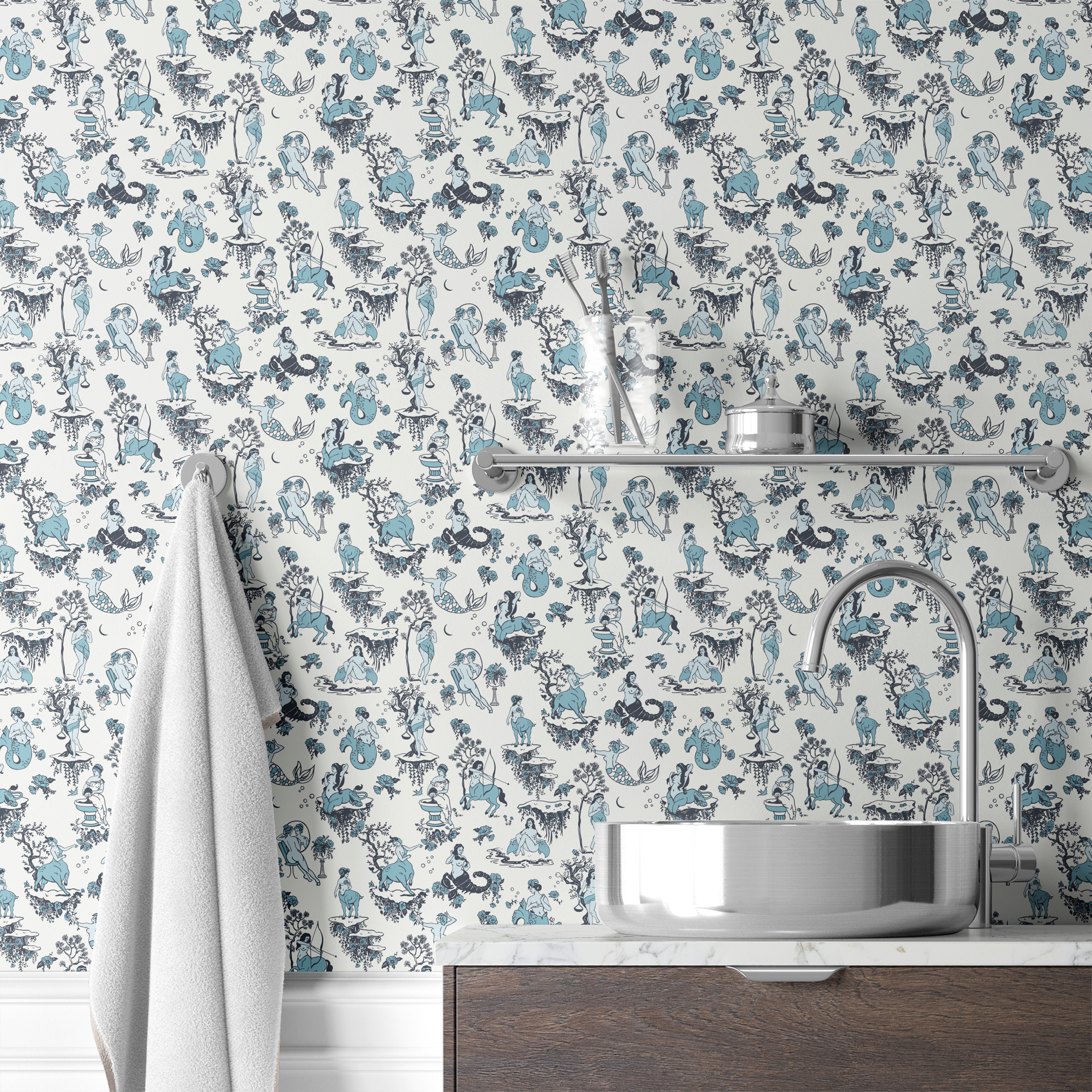  wallpaper bath mockup