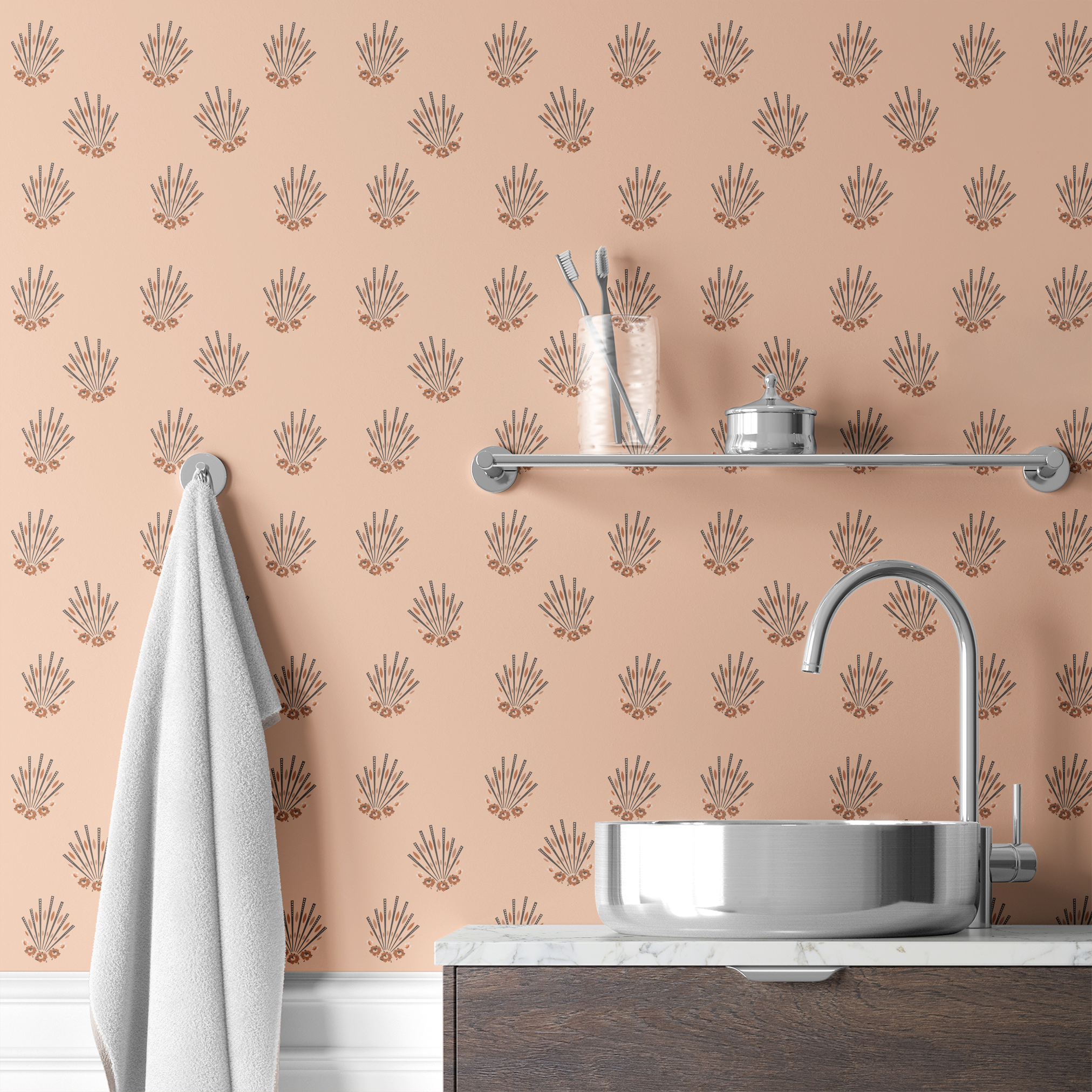  wallpaper bath mockup