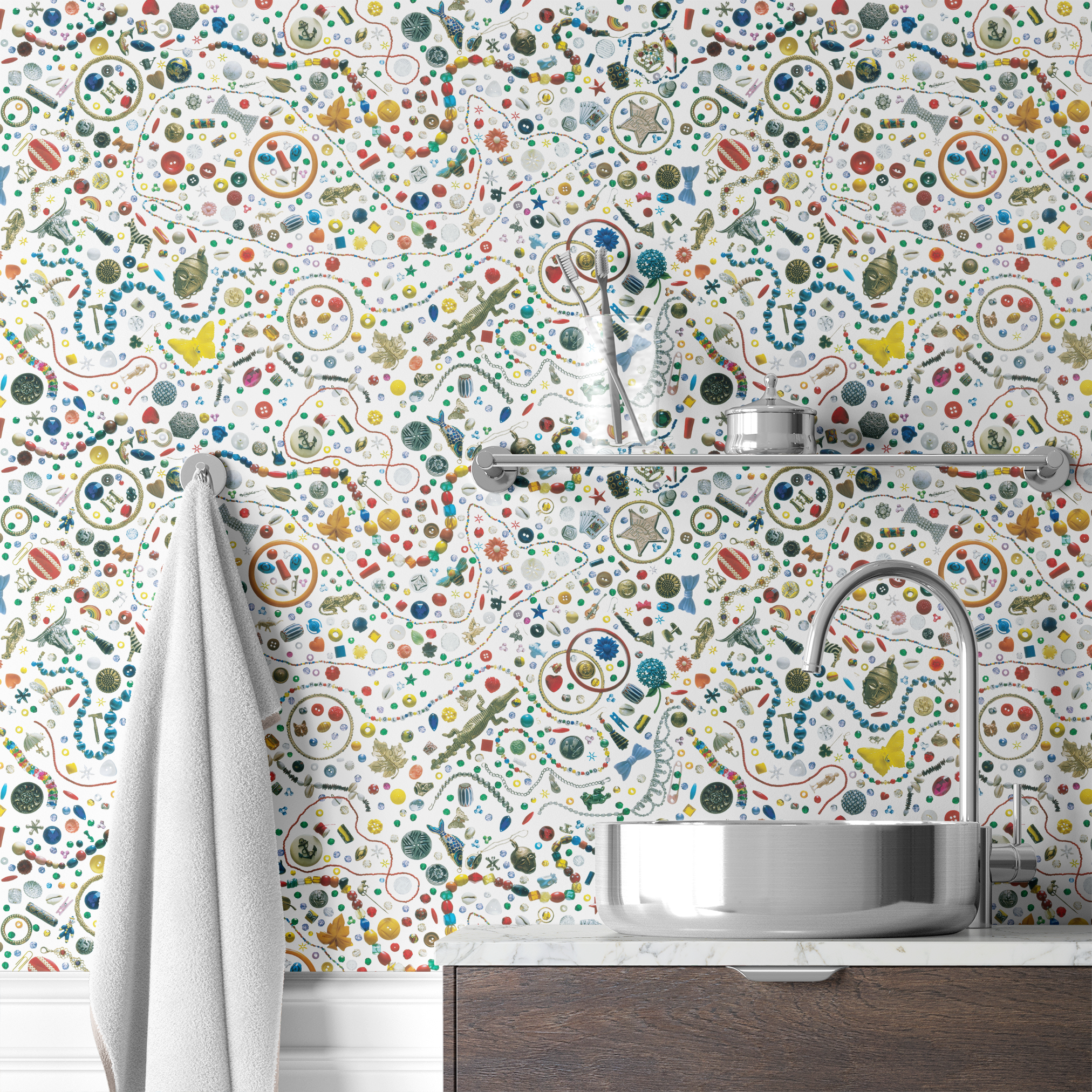  wallpaper bath mockup