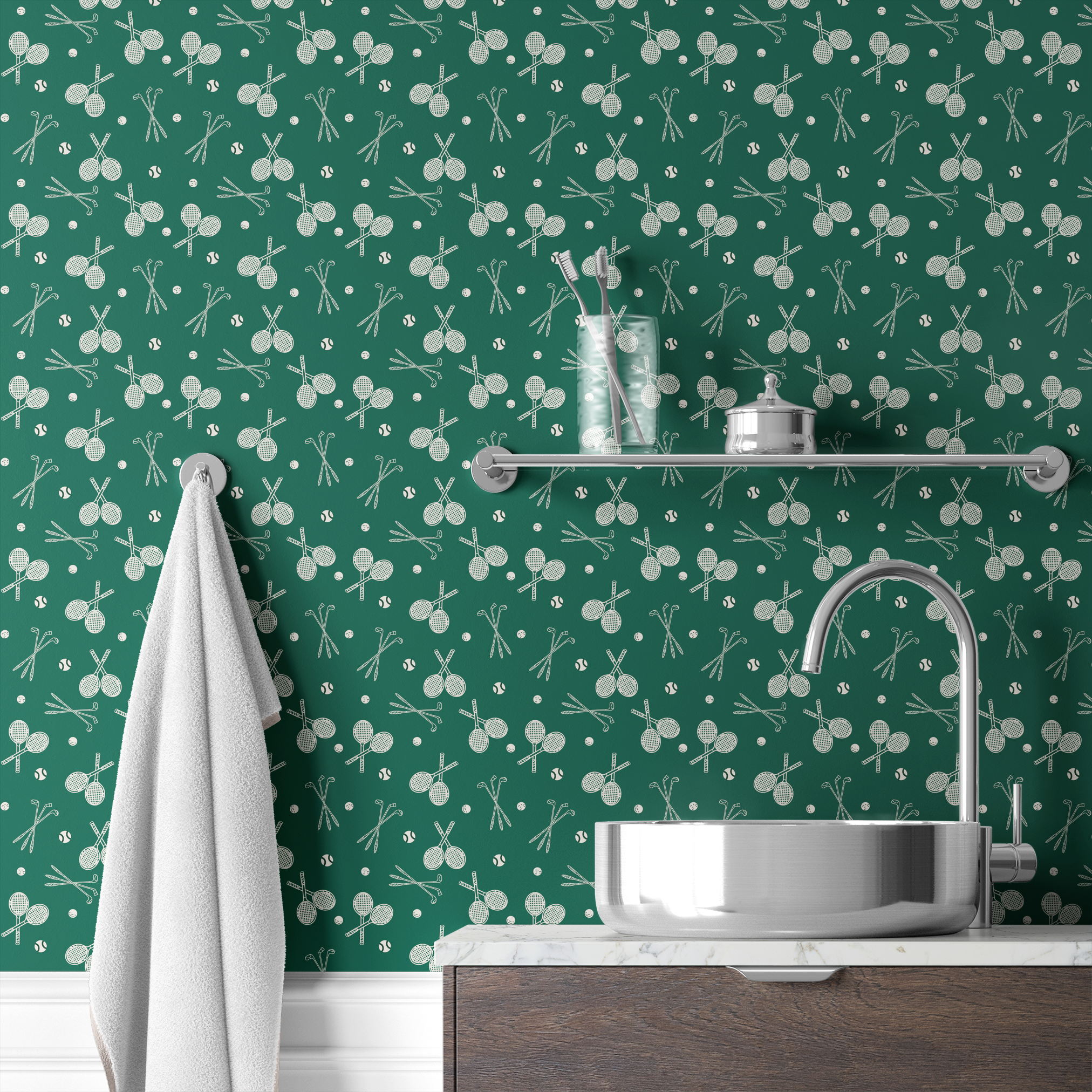  wallpaper bath mockup