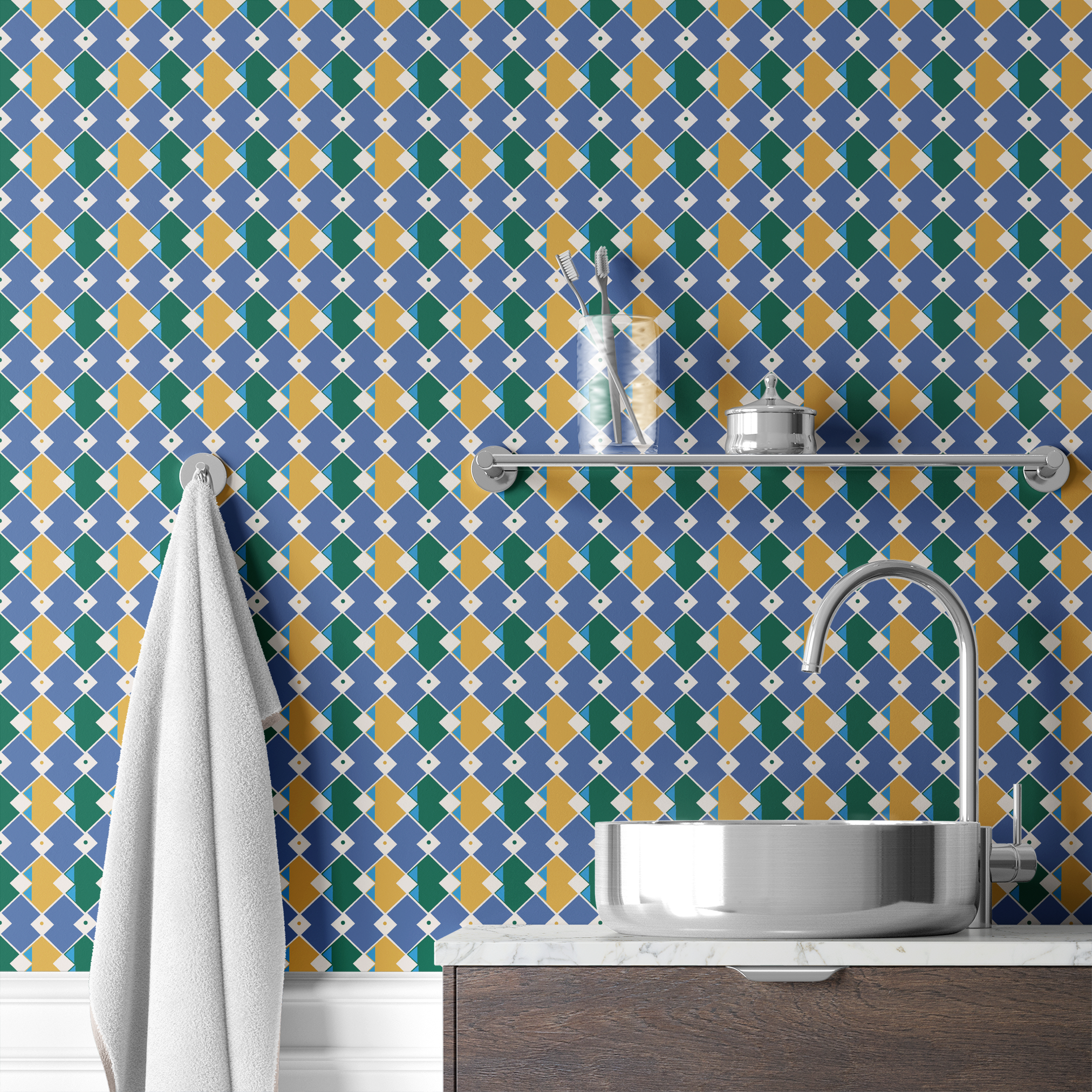 wallpaper bath mockup