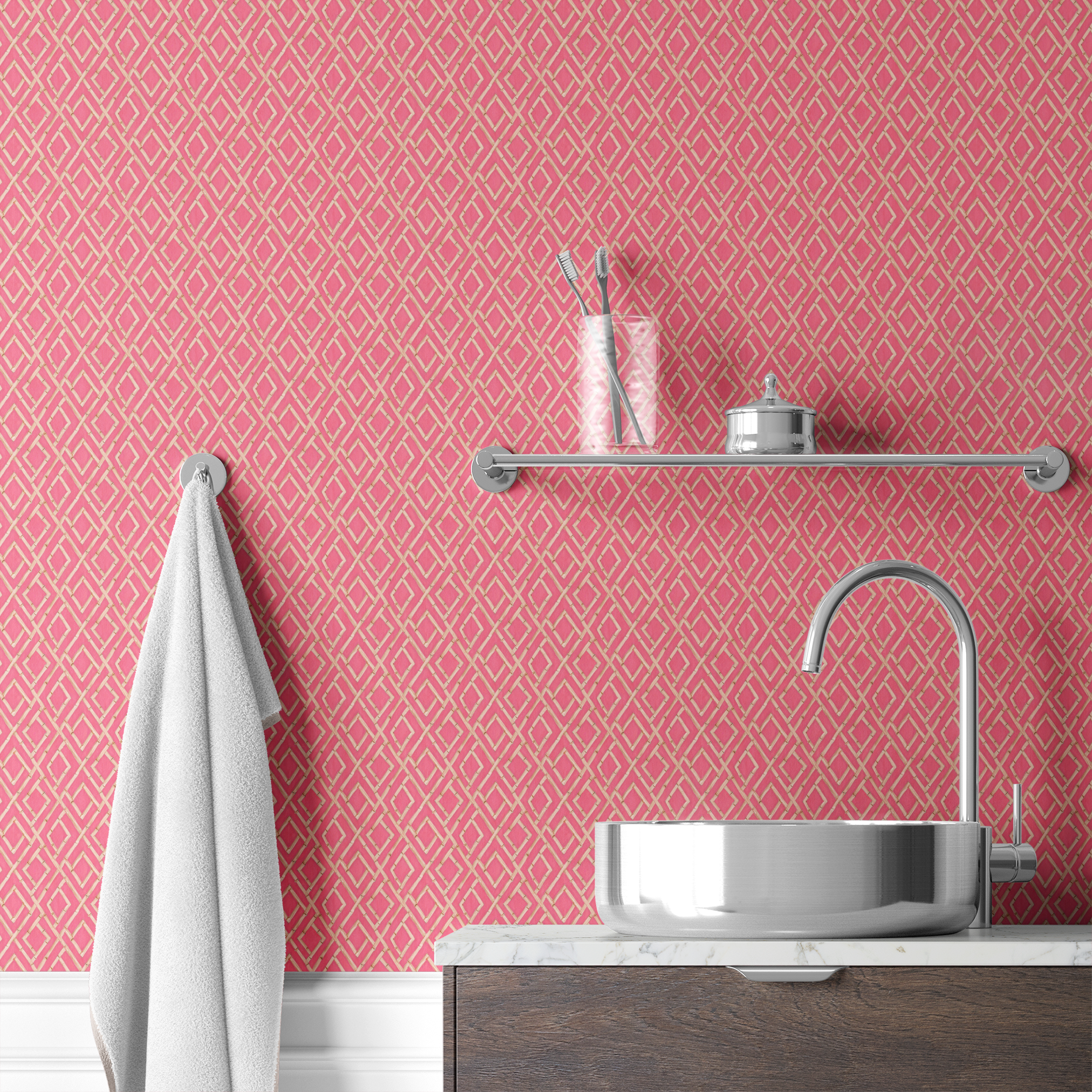  wallpaper bath mockup