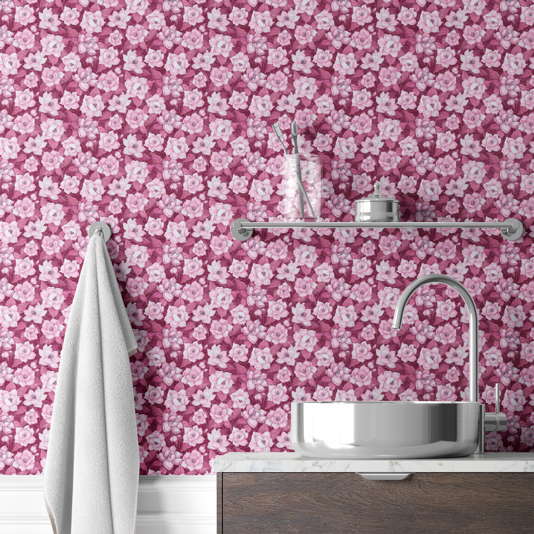  wallpaper bath mockup