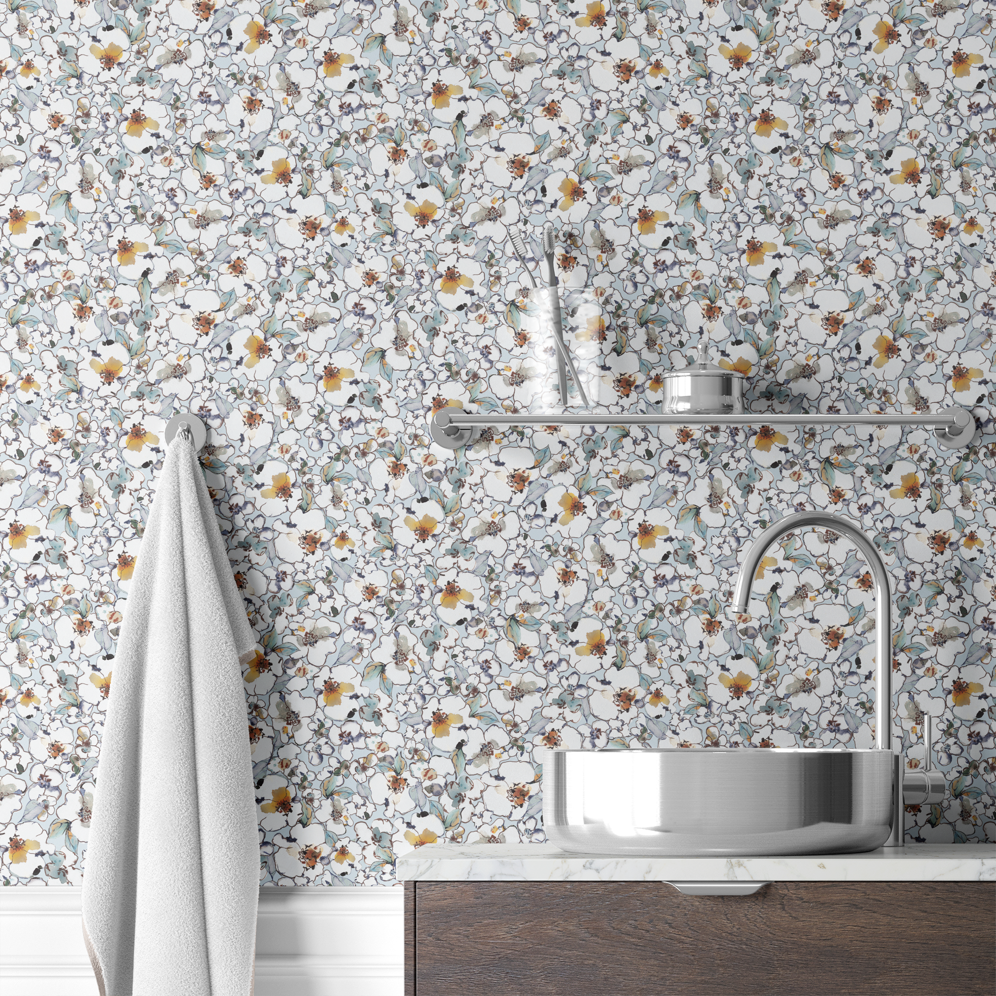  wallpaper bath mockup