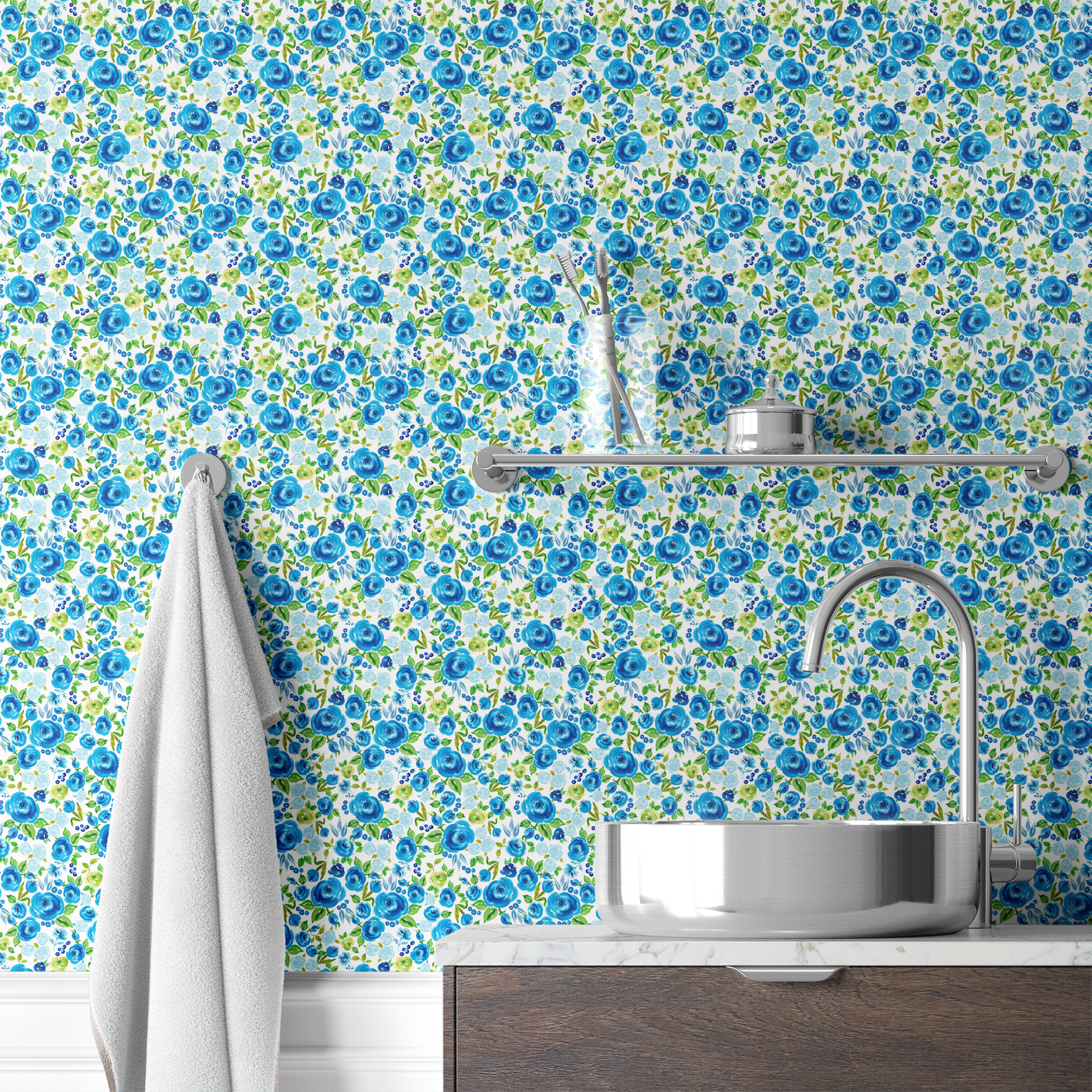  wallpaper bath mockup