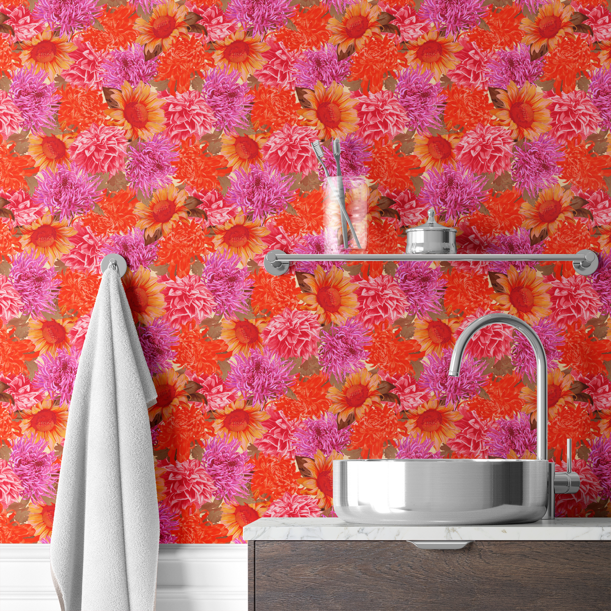  wallpaper bath mockup