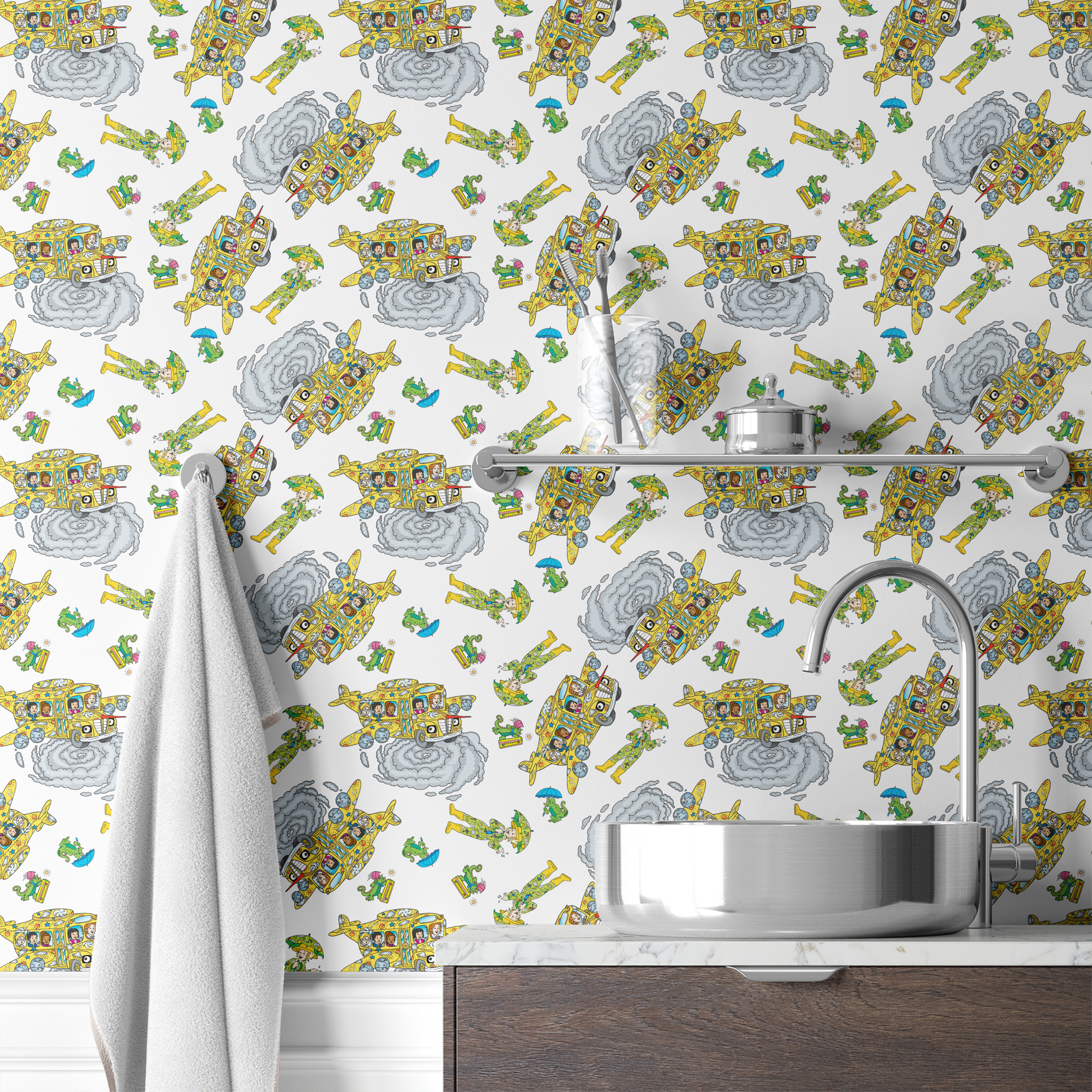  wallpaper bath mockup