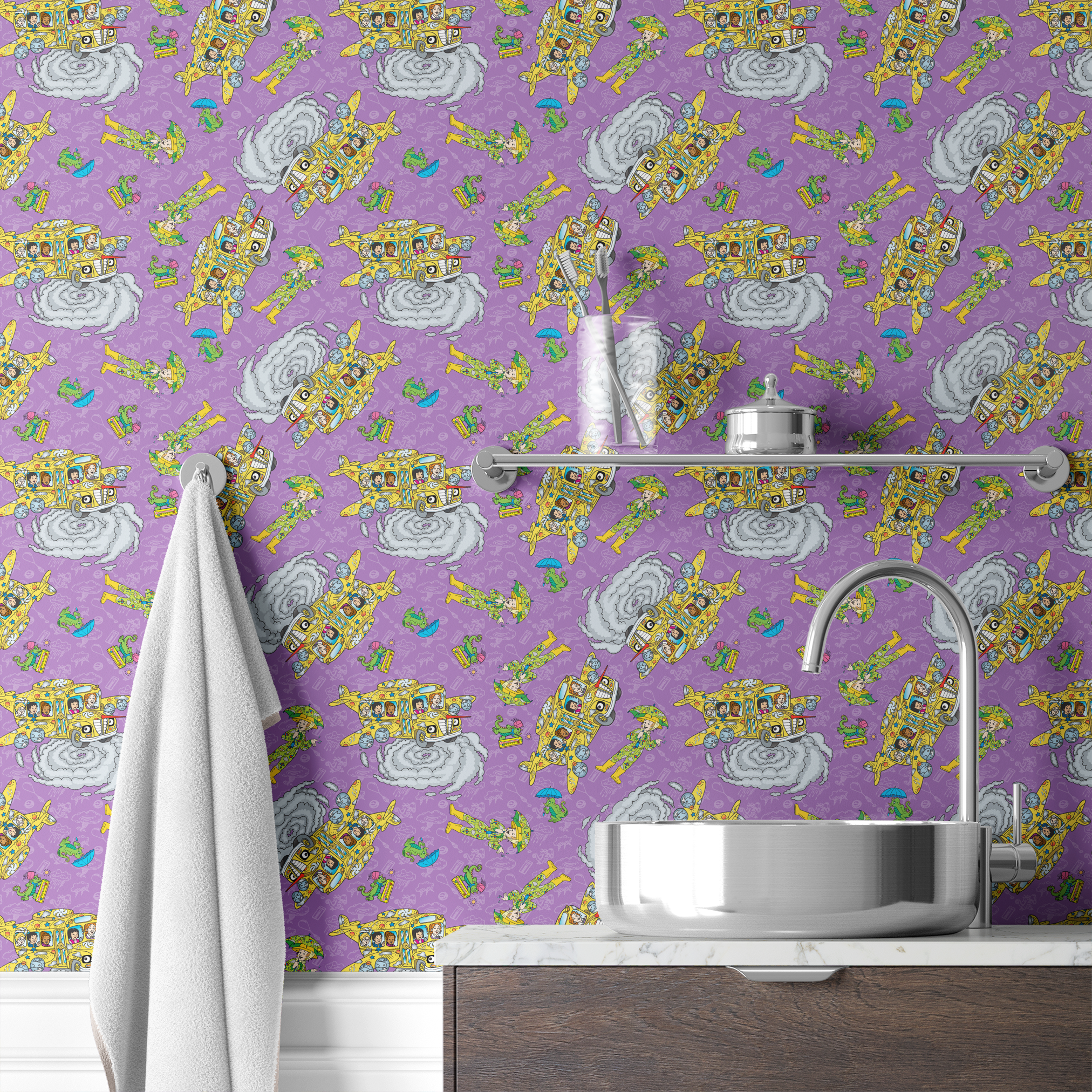 wallpaper bath mockup