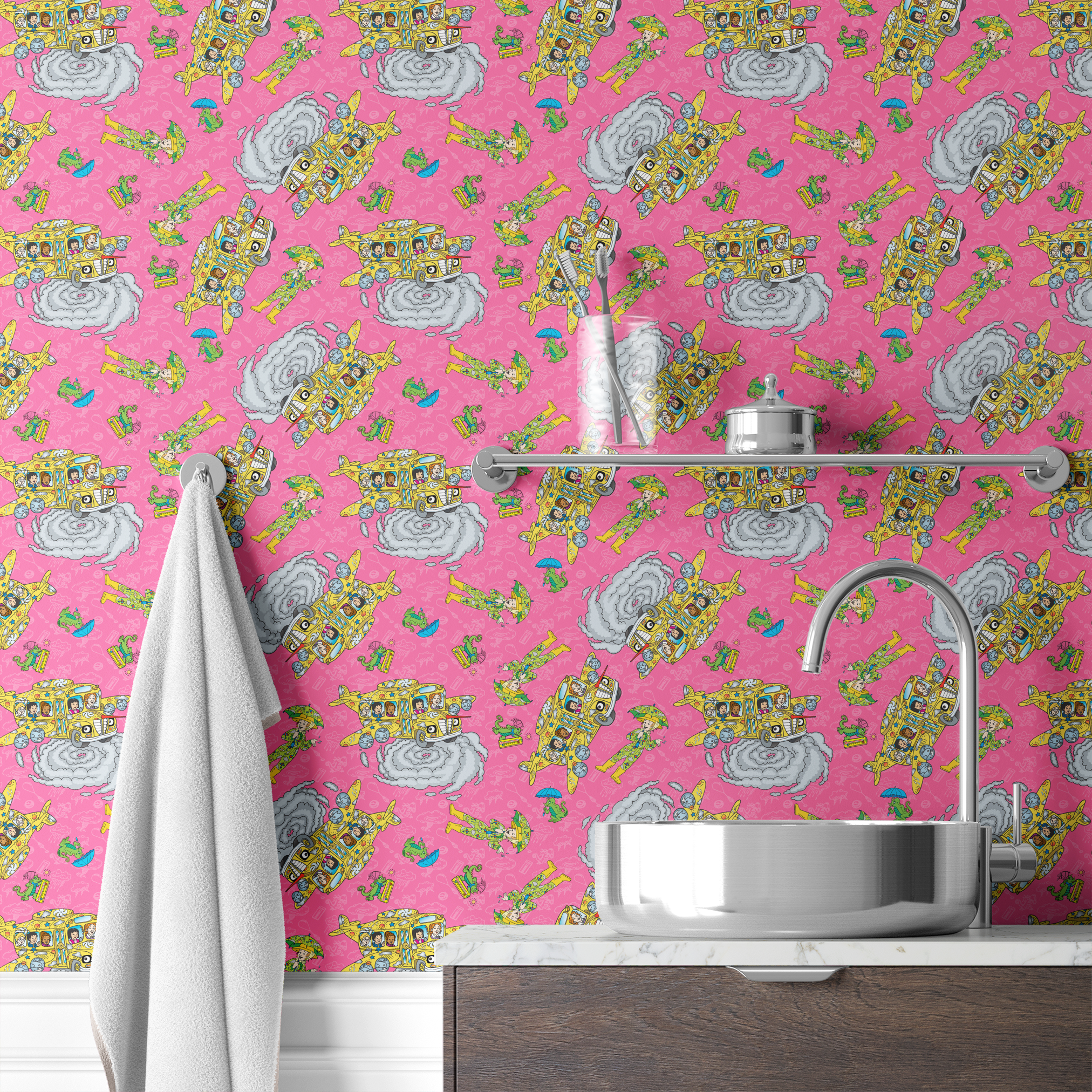  wallpaper bath mockup