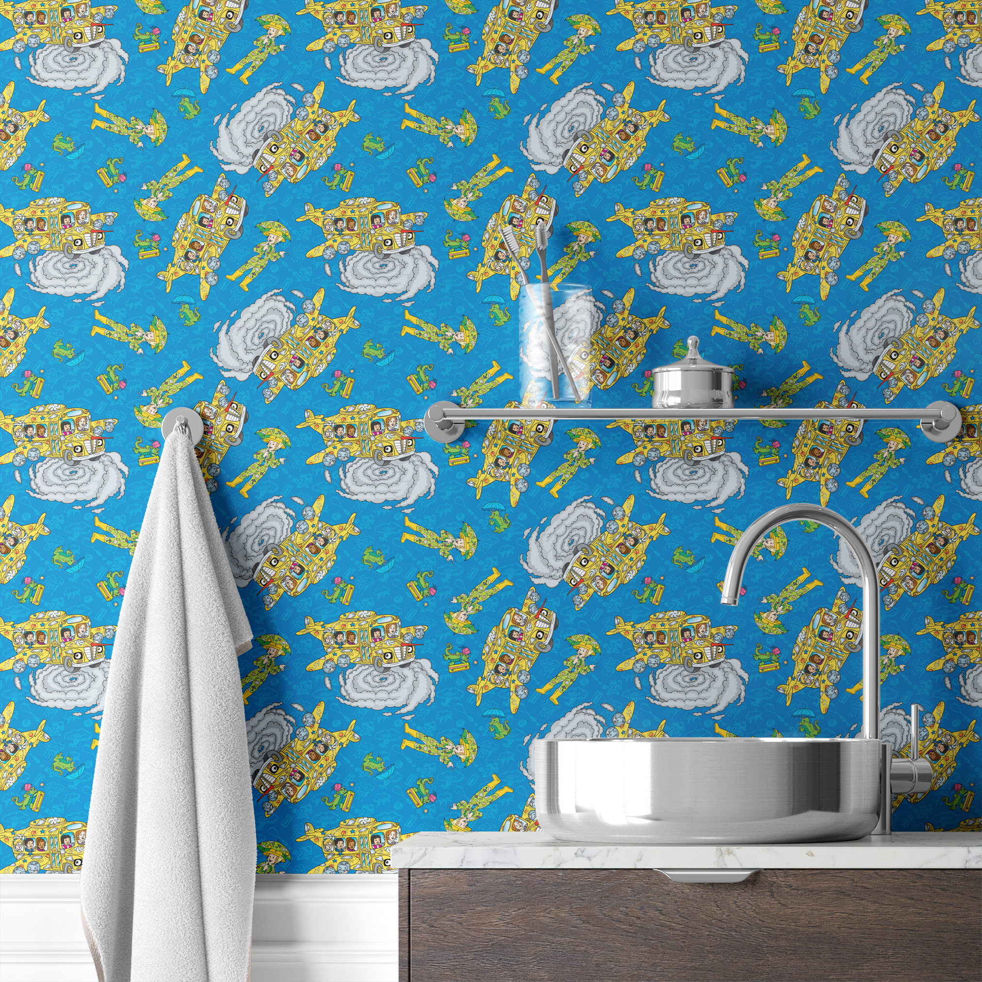  wallpaper bath mockup