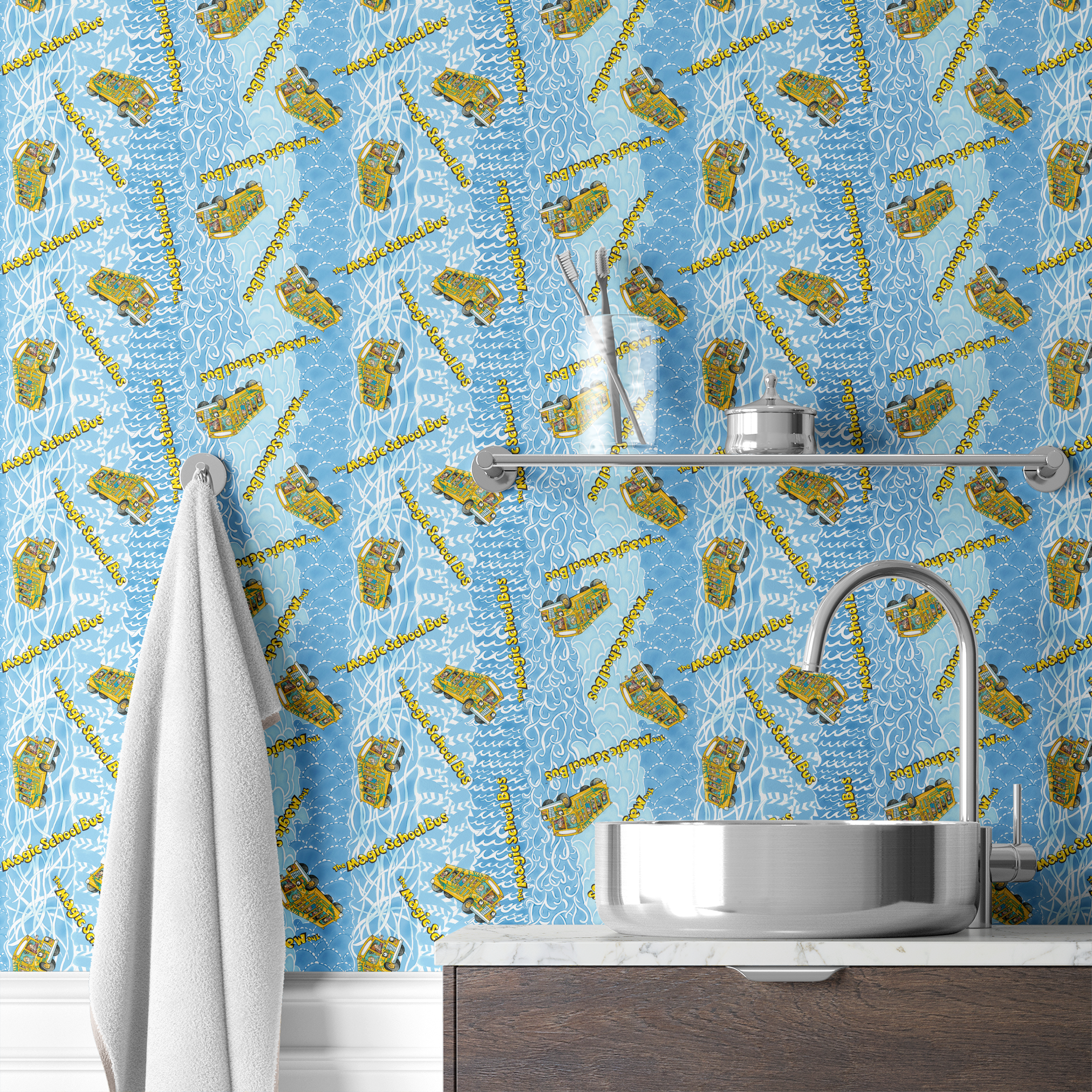  wallpaper bath mockup