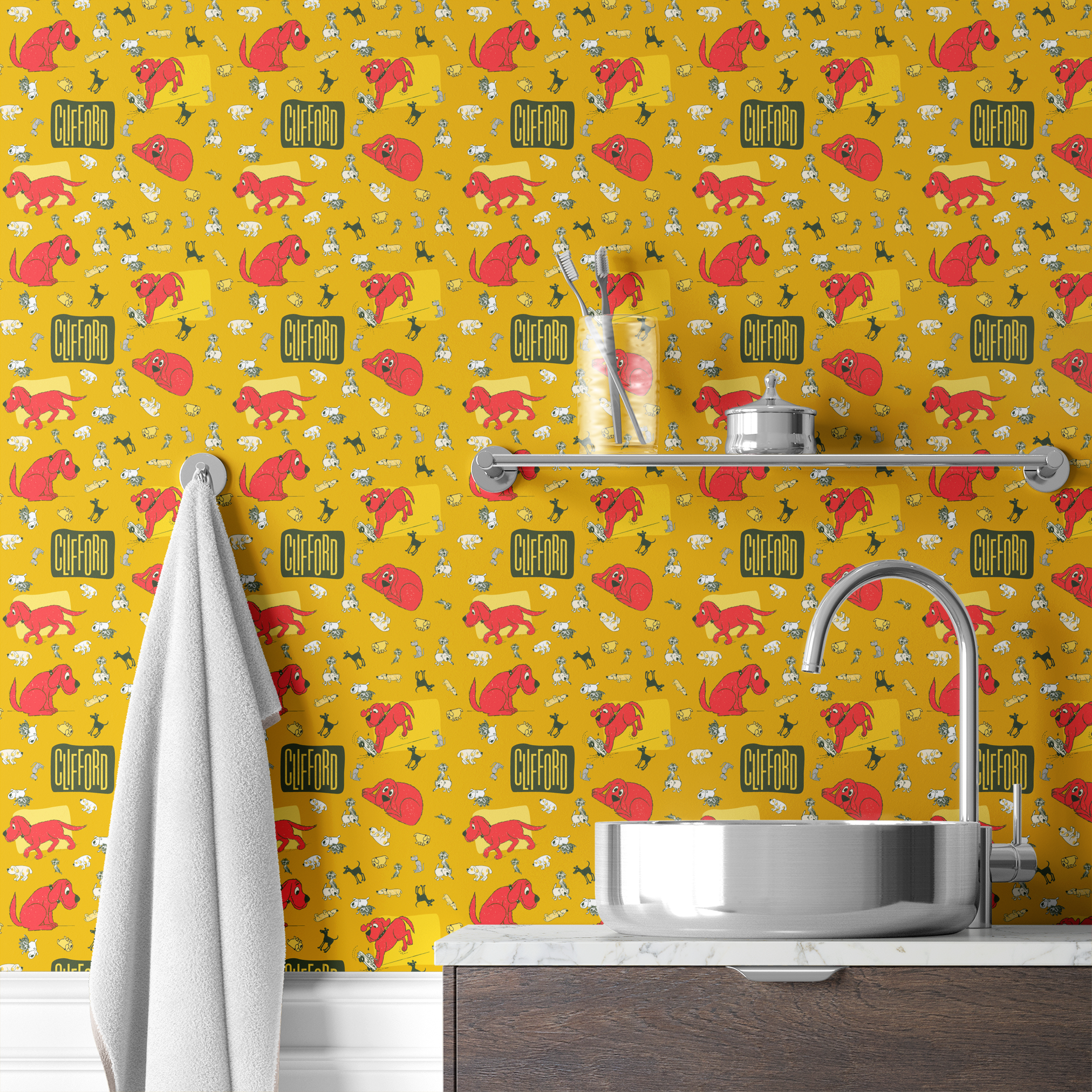  wallpaper bath mockup
