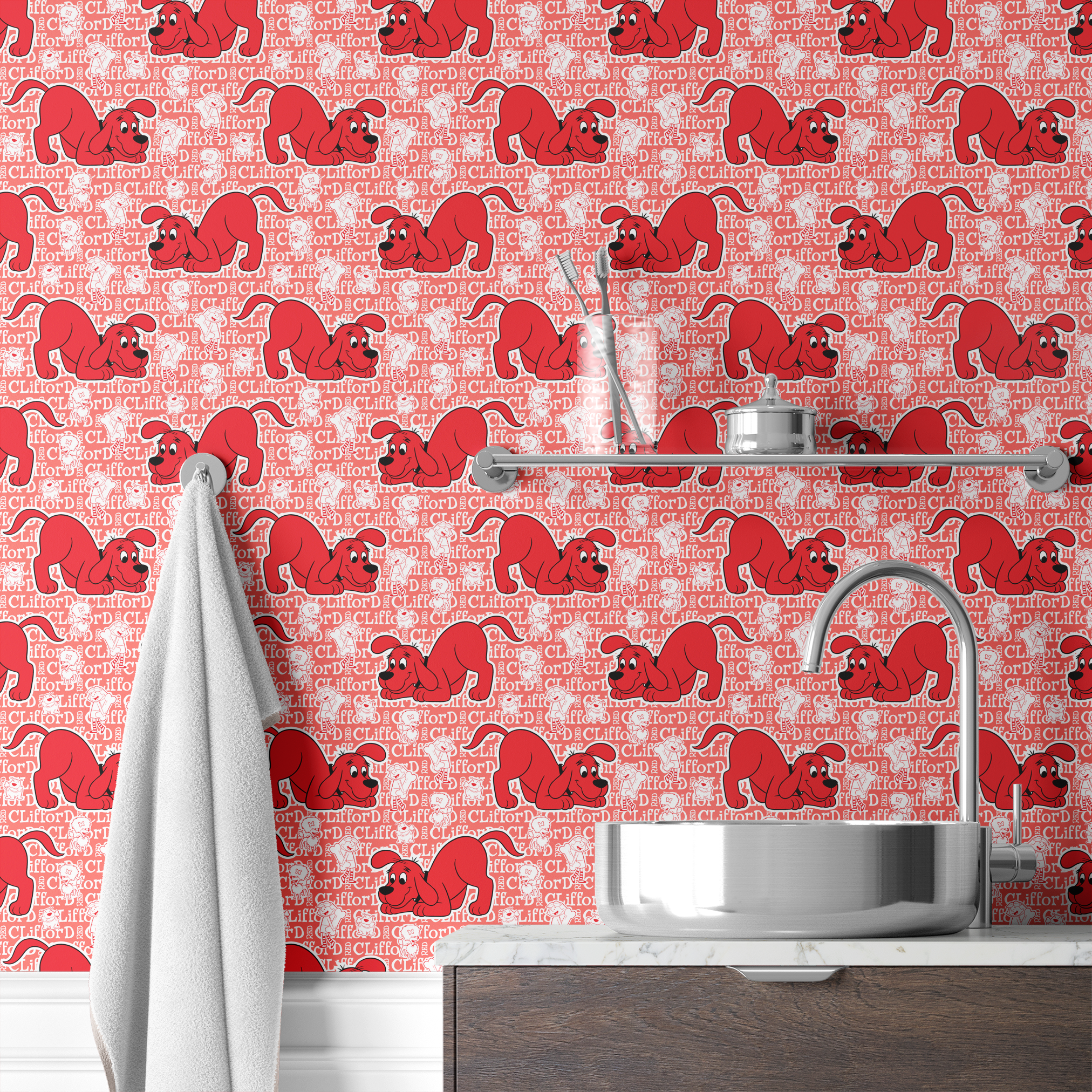  wallpaper bath mockup