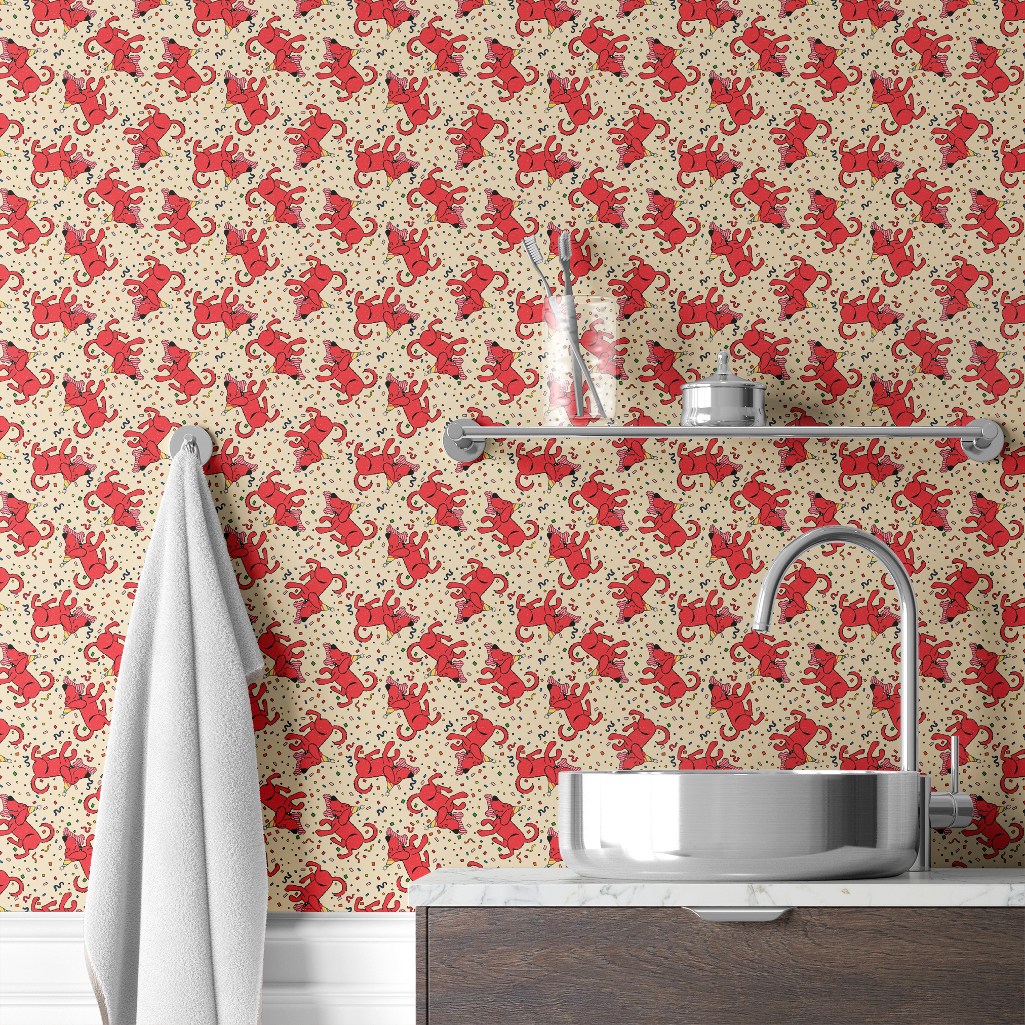  wallpaper bath mockup