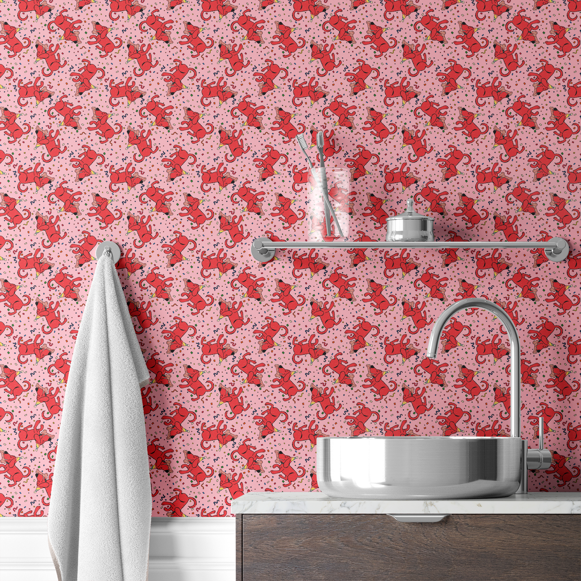  wallpaper bath mockup