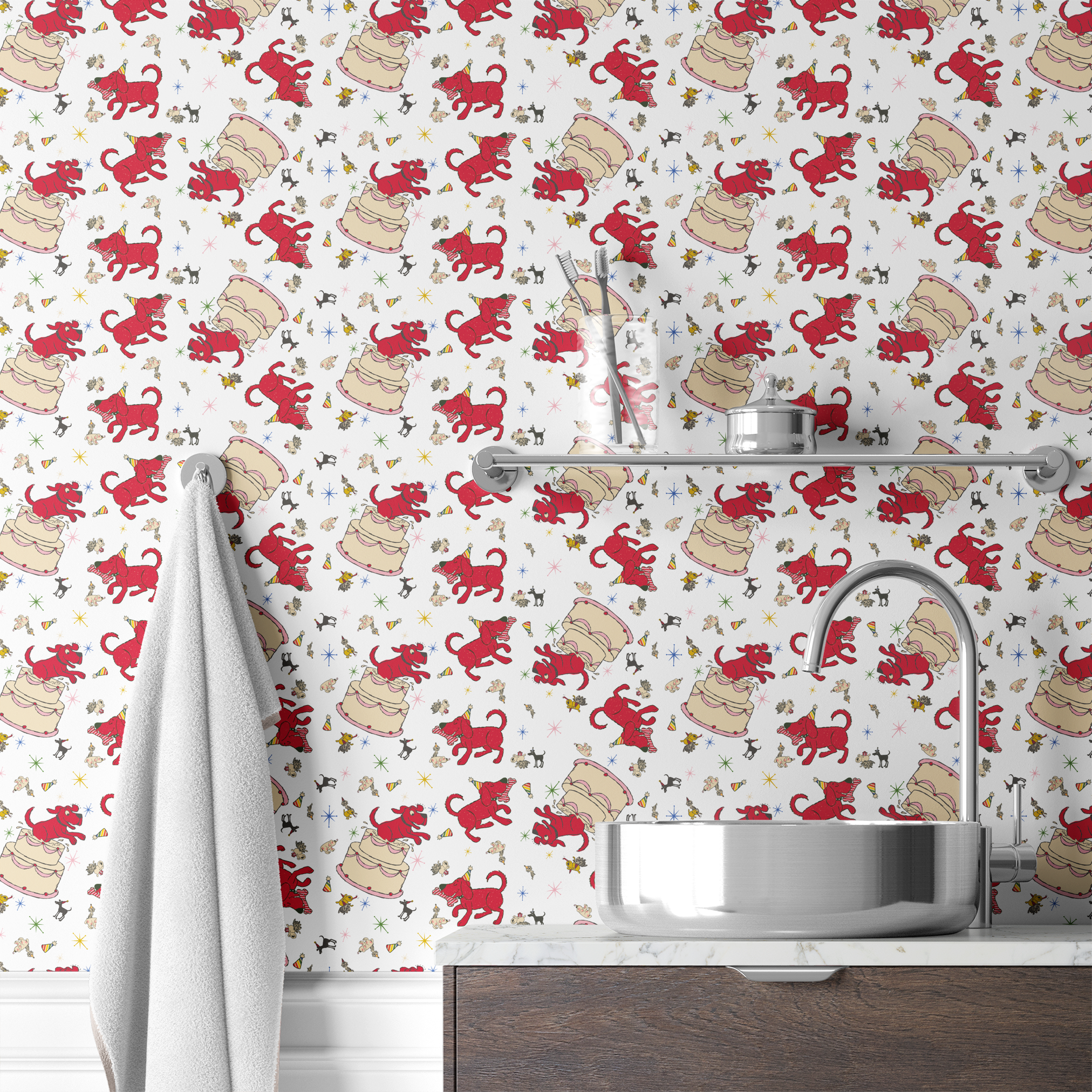  wallpaper bath mockup